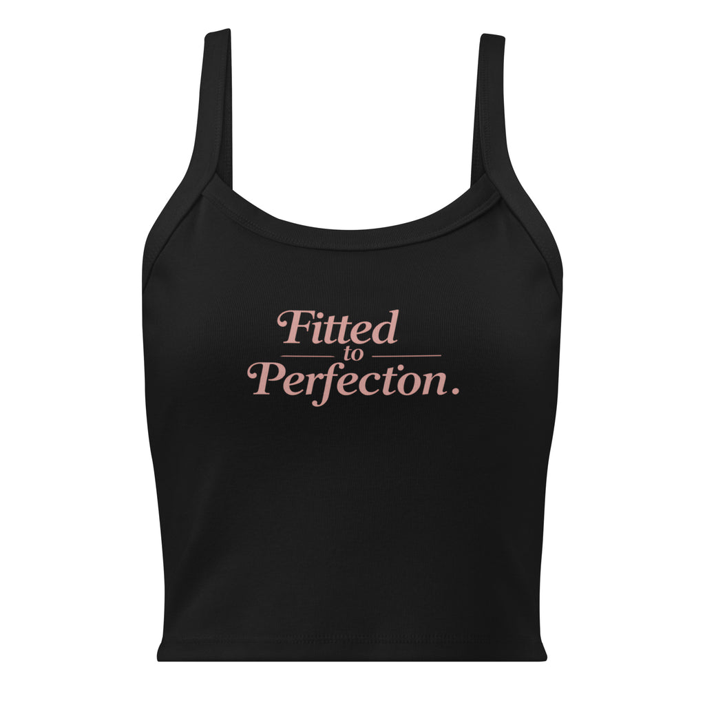 Women’s micro-rib tank top | Fitted To Perfection micro-rib tank top AwRans Clothing womens-micro-rib-tank-top-solid-black-blend-front-67ea7f8e61332