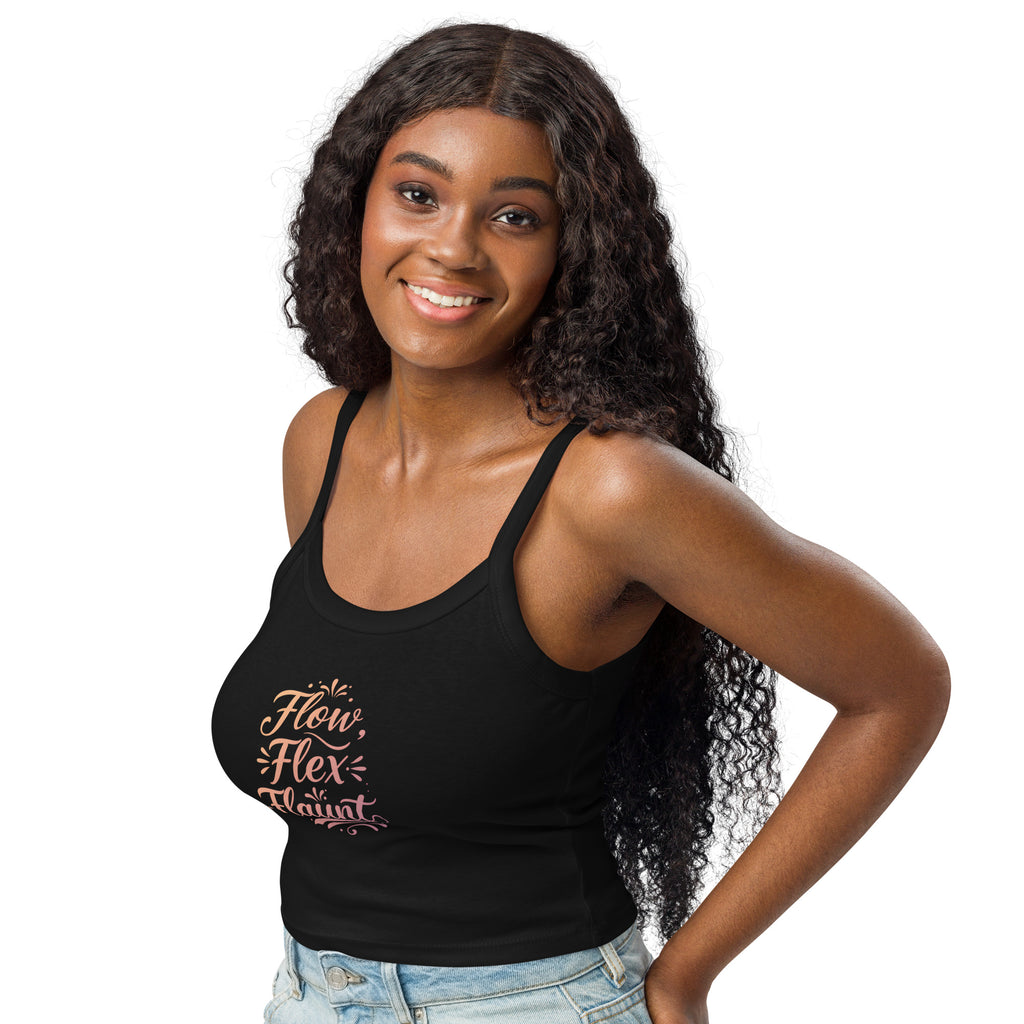 Women’s micro-rib tank top | Flow,Flex,Flaunt. micro-rib tank top AwRans Clothing womens-micro-rib-tank-top-solid-black-blend-left-front-67ea7aa8540d4