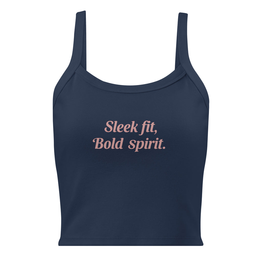 Women’s micro-rib tank top | Sleek Fit,Bold Spirit. micro-rib tank top AwRans Clothing womens-micro-rib-tank-top-solid-navy-blend-front-67ea76872e512