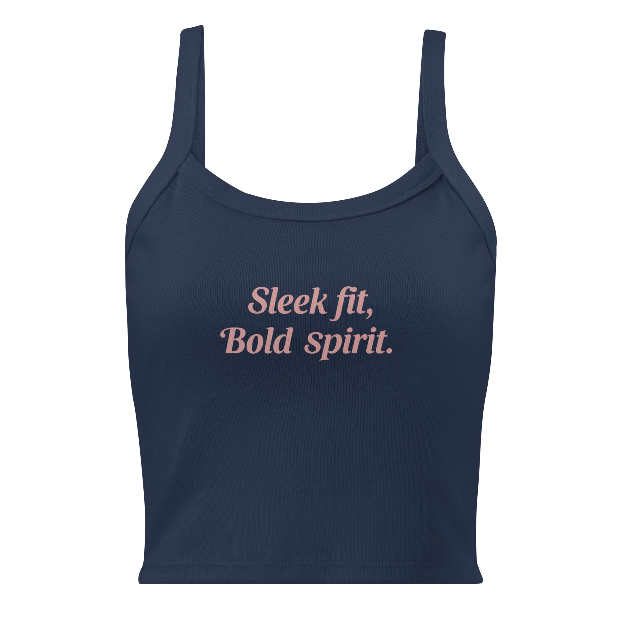 Women’s micro-rib tank top | Sleek Fit,Bold Spirit. micro-rib tank top AwRans Clothing womens-micro-rib-tank-top-solid-navy-blend-front-67ea76872e512