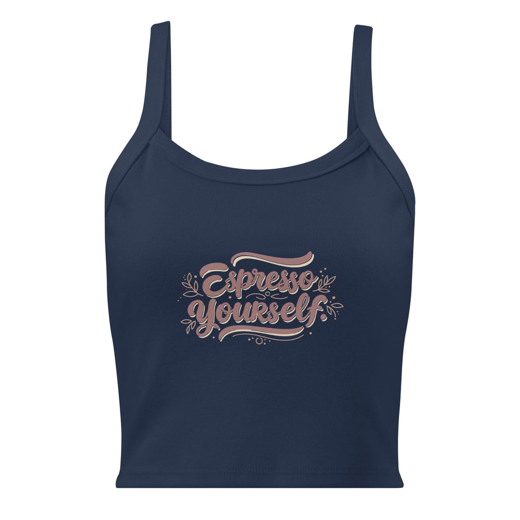 Women’s micro-rib tank top | Espresso Yourself micro-rib tank top AwRans Clothing womens-micro-rib-tank-top-solid-navy-blend-front-67ea7722157ad