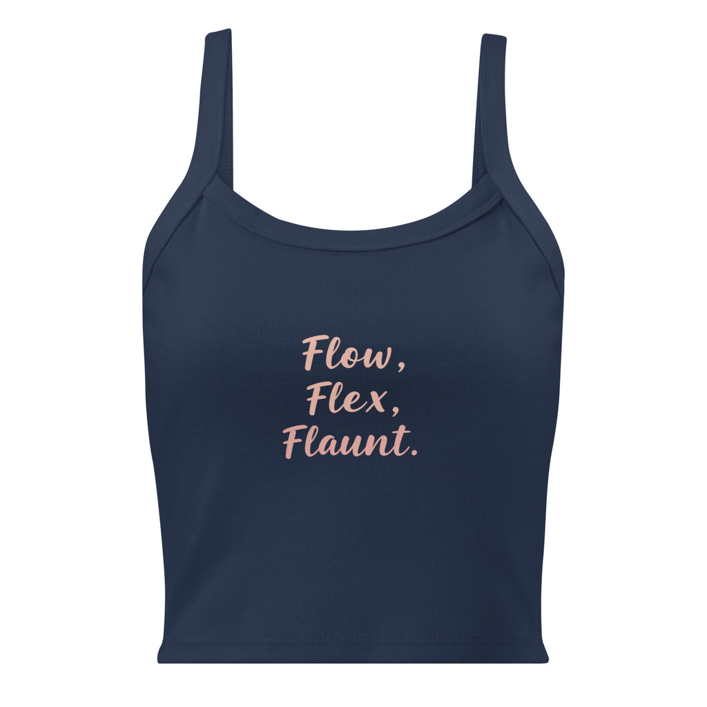 Women’s micro-rib tank top | Flow,Flex,Flaunt. micro-rib tank top AwRans Clothing womens-micro-rib-tank-top-solid-navy-blend-front-67ea77bc551fa