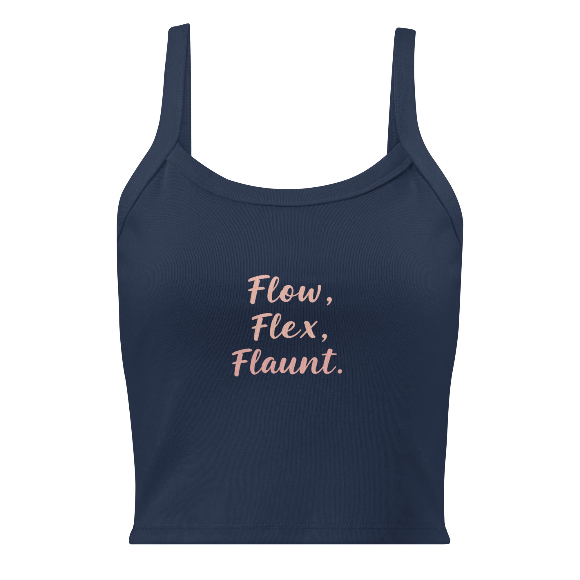 Women’s micro-rib tank top | Flow,Flex,Flaunt. micro-rib tank top AwRans Clothing womens-micro-rib-tank-top-solid-navy-blend-front-67ea77bc551fa
