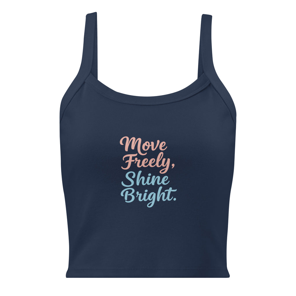 Women’s micro-rib tank top | Move Freely,Shine Bright micro-rib tank top AwRans Clothing womens-micro-rib-tank-top-solid-navy-blend-front-67ea785756240