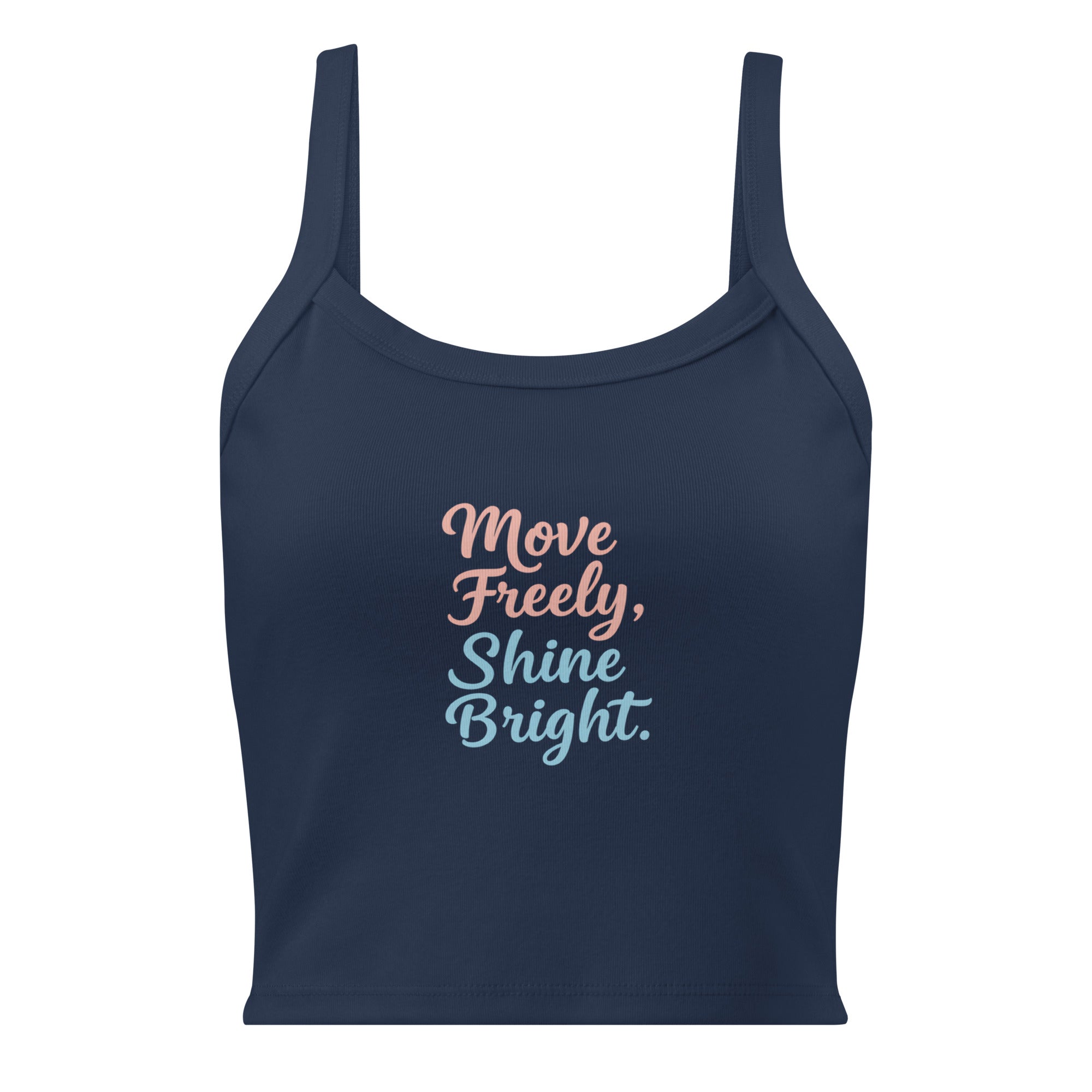 Women’s micro-rib tank top | Move Freely,Shine Bright micro-rib tank top AwRans Clothing womens-micro-rib-tank-top-solid-navy-blend-front-67ea785756240