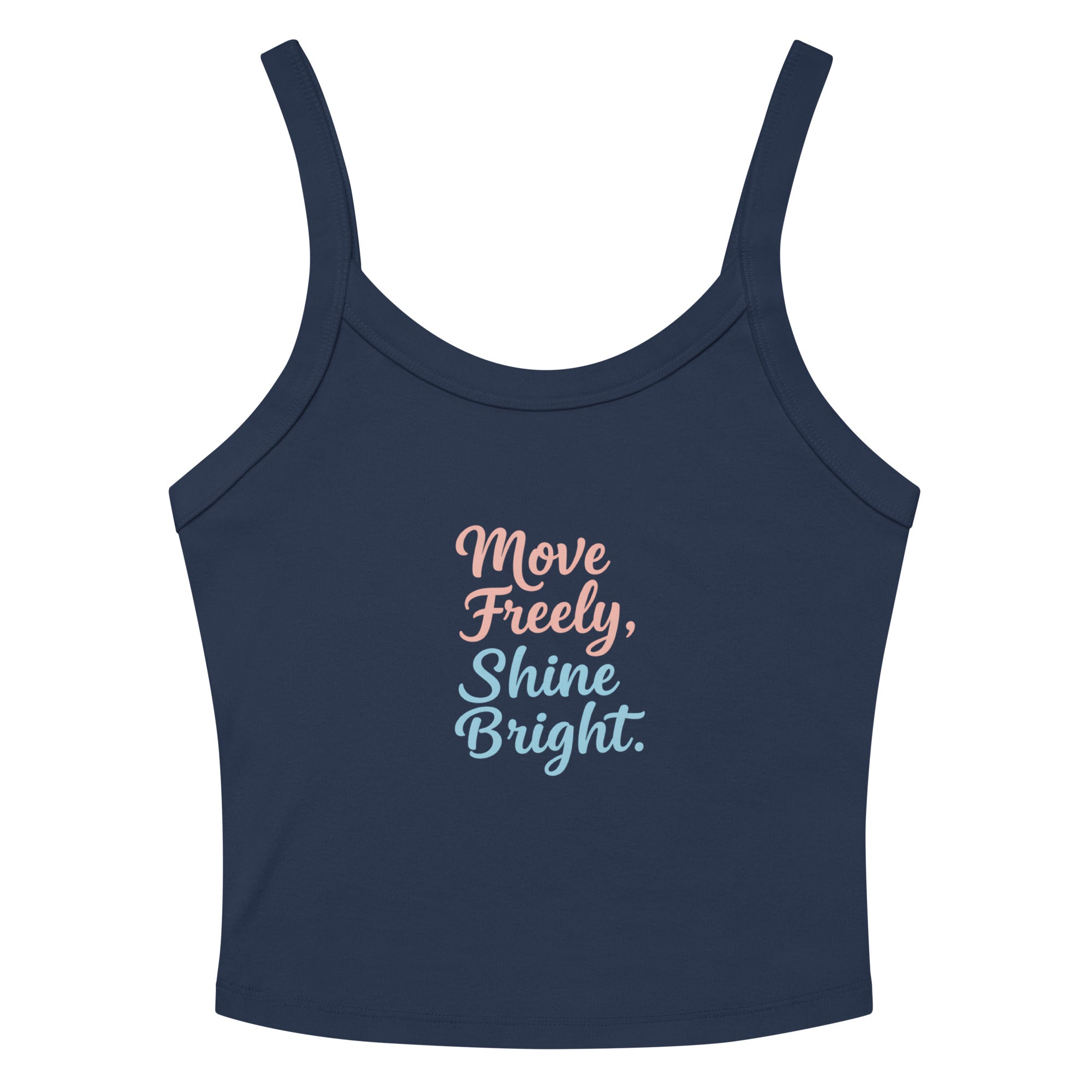 Women’s micro-rib tank top | Move Freely,Shine Bright Solid Navy Blend micro-rib tank top AwRans Clothing womens-micro-rib-tank-top-solid-navy-blend-front-67ea78575d0b2
