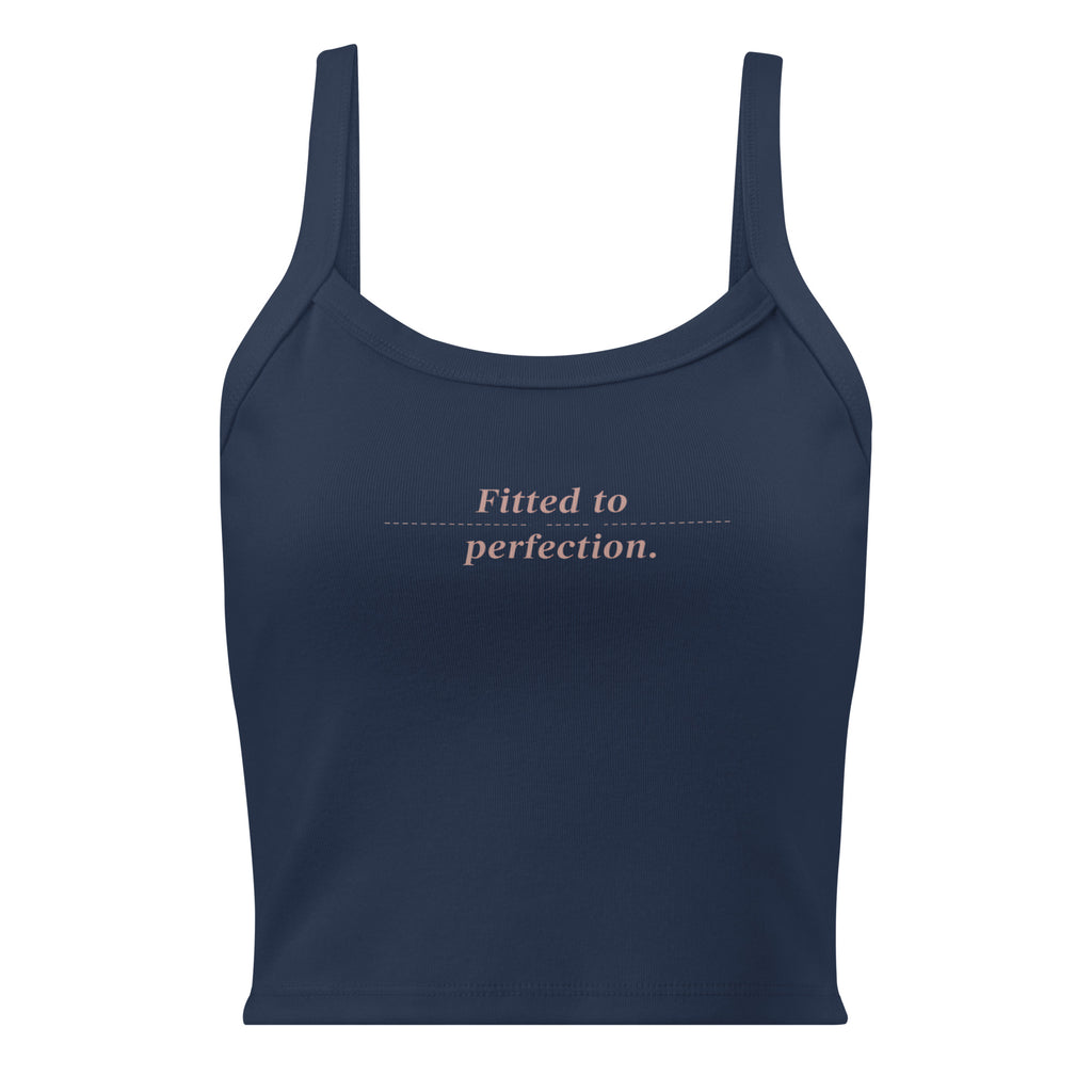 Women’s micro-rib tank top | Fitted To Perfection micro-rib tank top AwRans Clothing womens-micro-rib-tank-top-solid-navy-blend-front-67ea7a0cc35cd