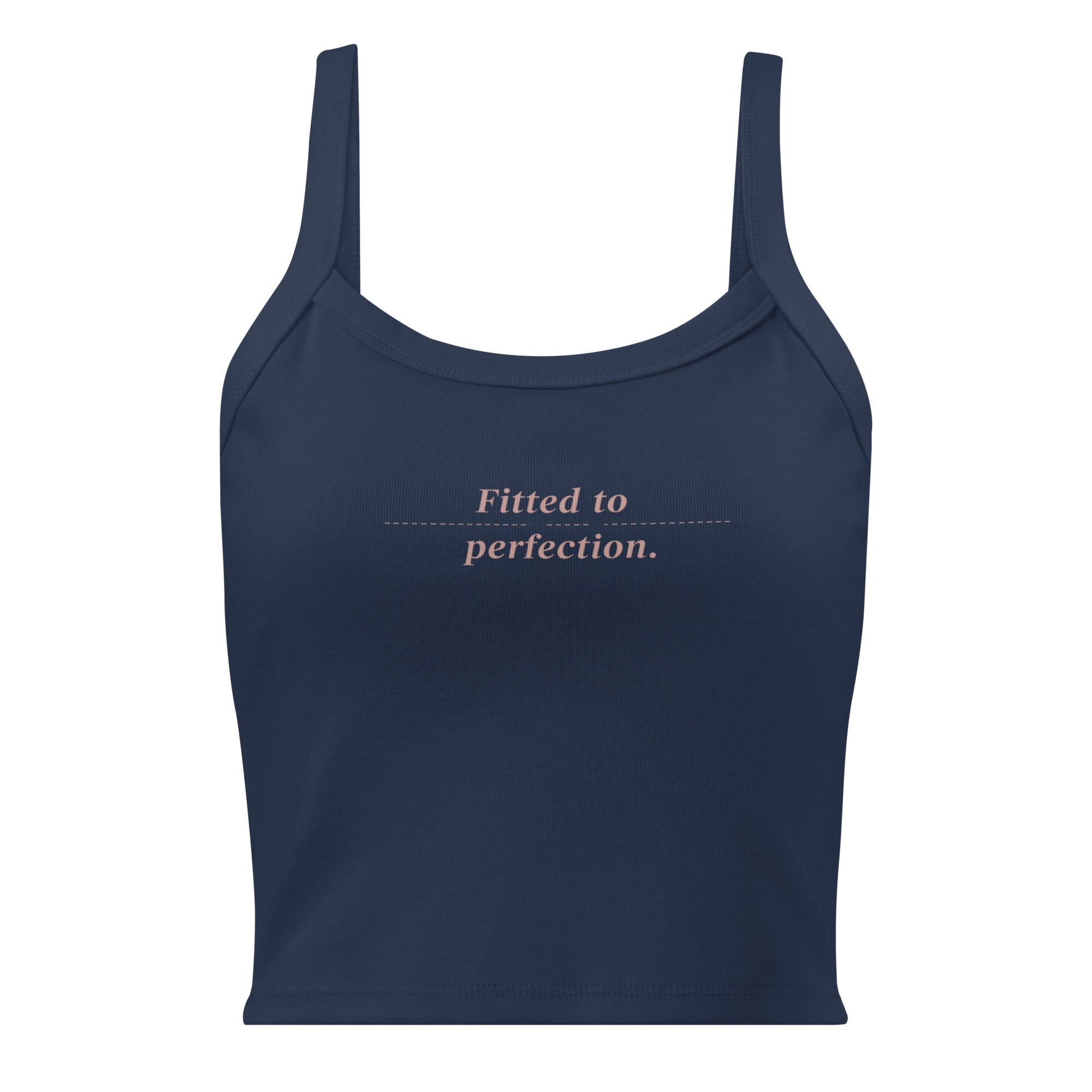 Women’s micro-rib tank top | Fitted To Perfection micro-rib tank top AwRans Clothing womens-micro-rib-tank-top-solid-navy-blend-front-67ea7a0cc35cd