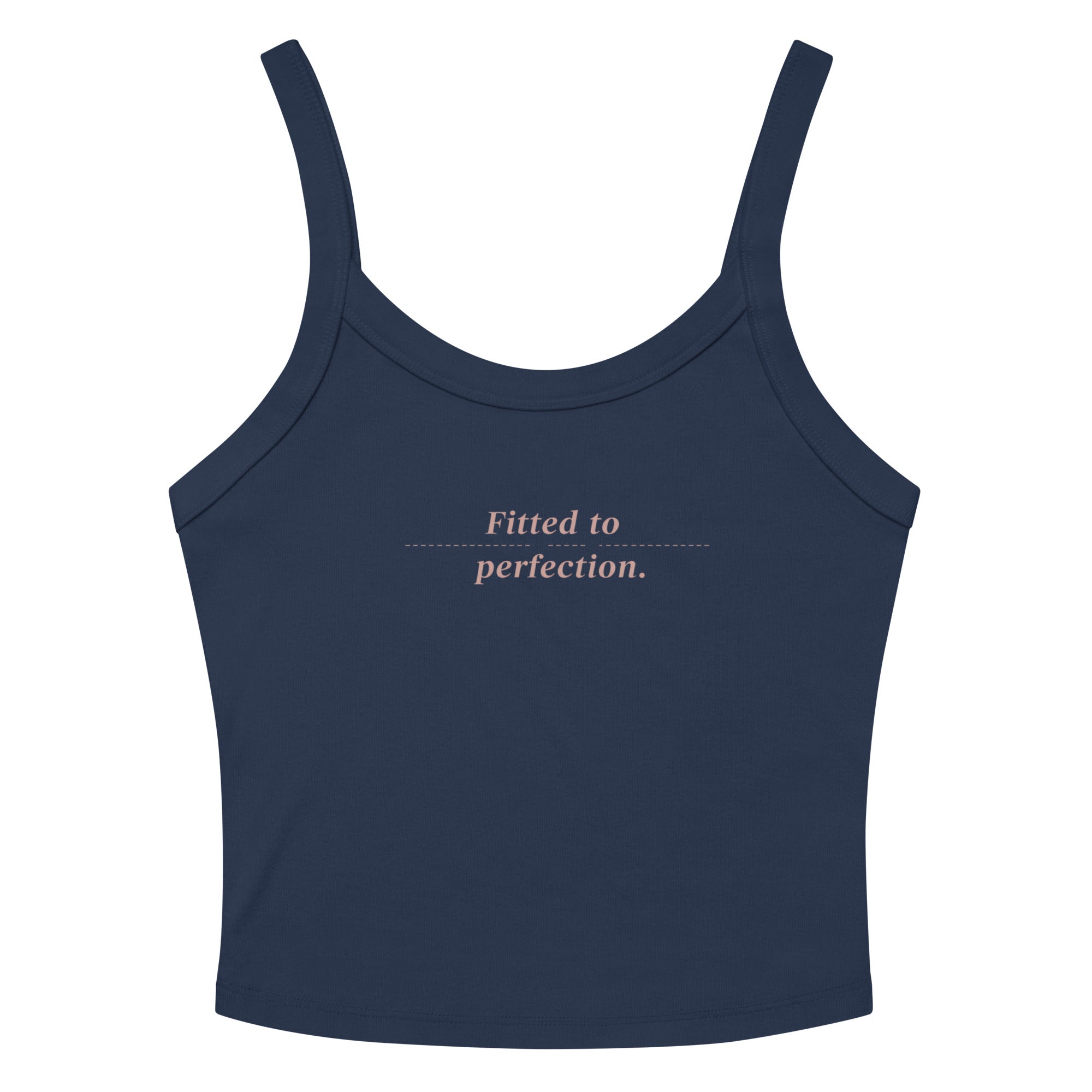 Women’s micro-rib tank top | Fitted To Perfection Solid Navy Blend micro-rib tank top AwRans Clothing womens-micro-rib-tank-top-solid-navy-blend-front-67ea7a0ccbe91