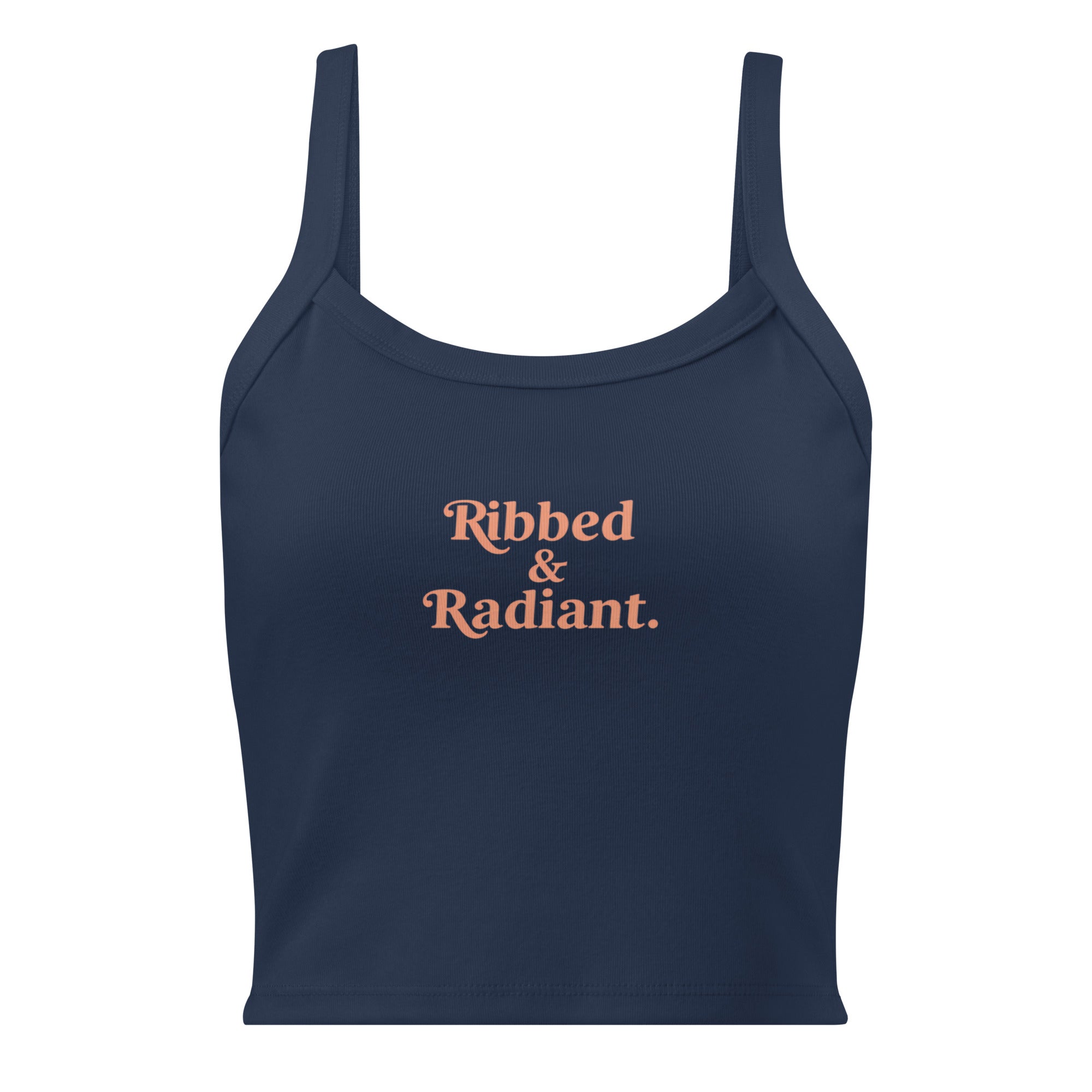 Women’s micro-rib tank top | Ribbed & Radiant micro-rib tank top AwRans Clothing womens-micro-rib-tank-top-solid-navy-blend-front-67ea7bdd11340