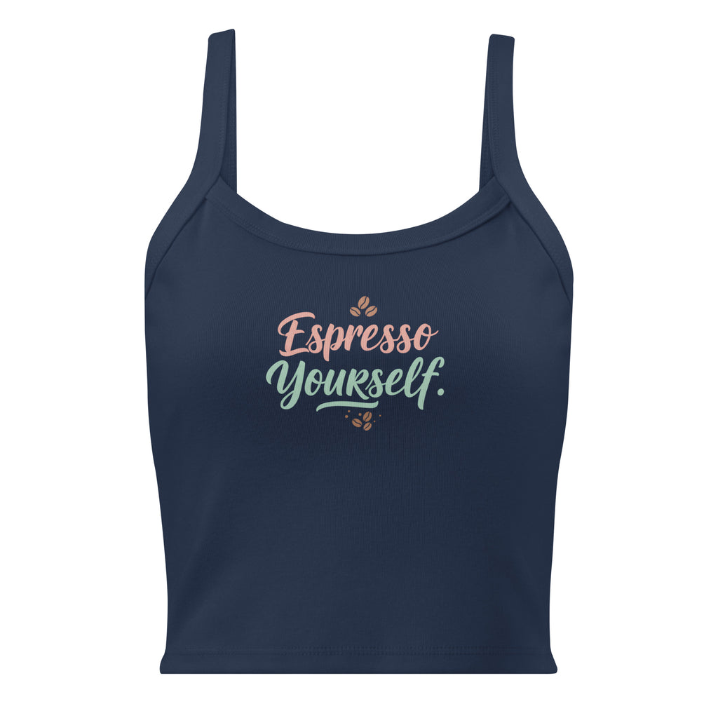 Women’s micro-rib tank top | Espresso Yourself micro-rib tank top AwRans Clothing womens-micro-rib-tank-top-solid-navy-blend-front-67ea7c7a0a6a7