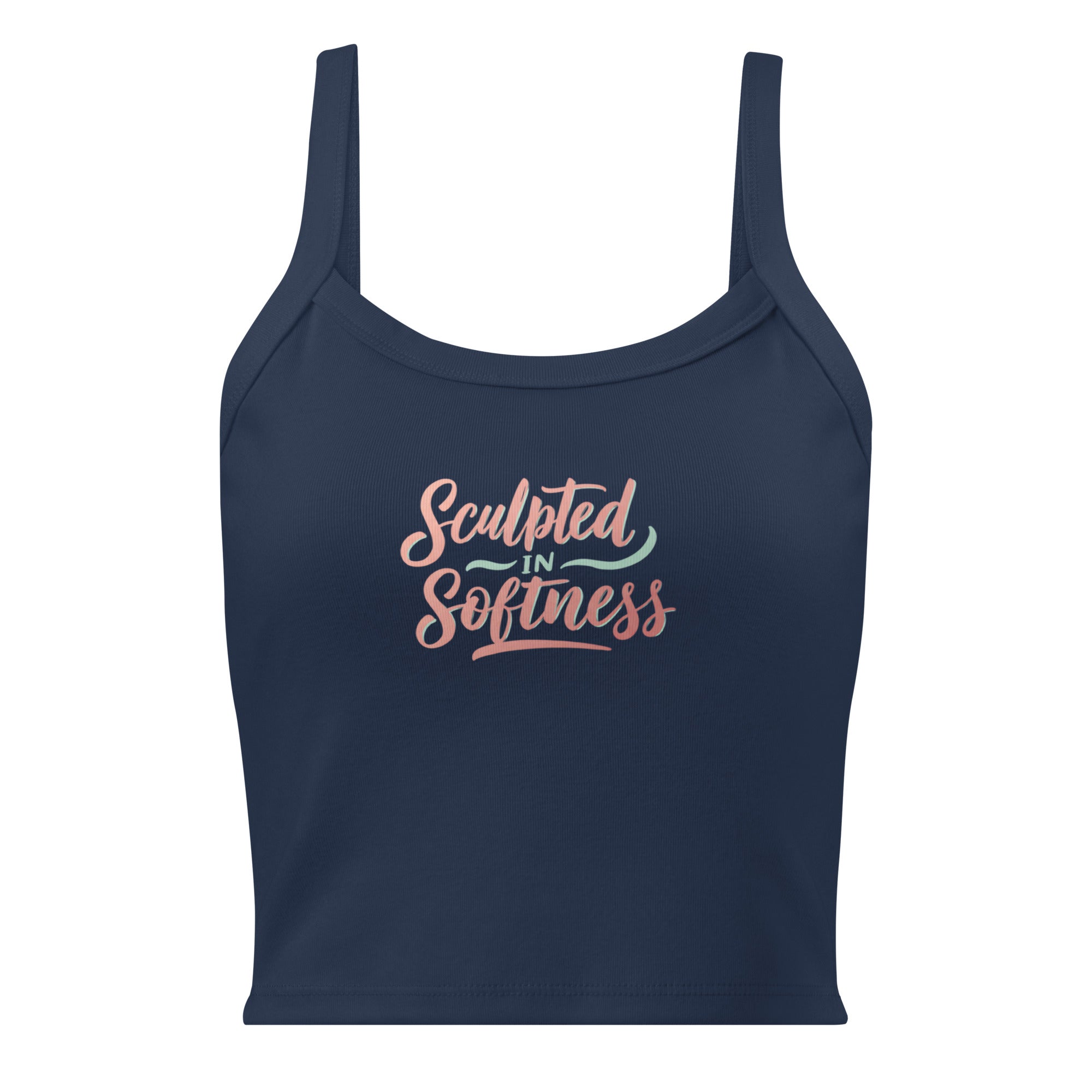 Women’s micro-rib tank top | Sculpted In Softness micro-rib tank top AwRans Clothing womens-micro-rib-tank-top-solid-navy-blend-front-67ea7d16429e1