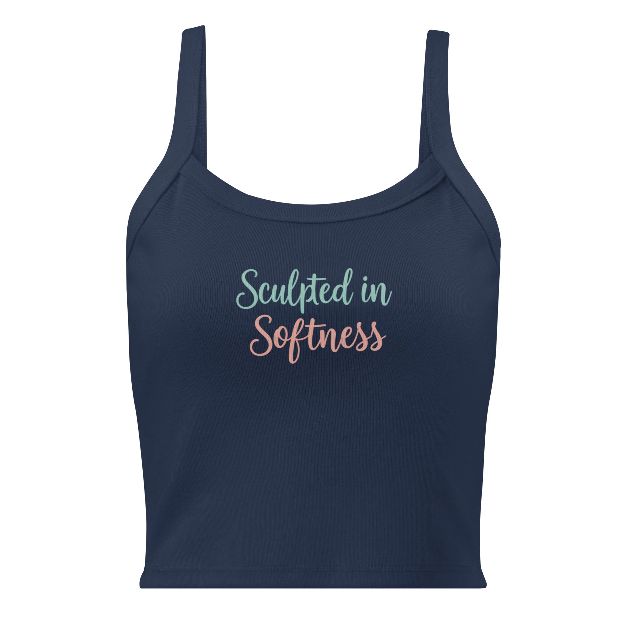 Women’s micro-rib tank top | Sculpted In Softness micro-rib tank top AwRans Clothing womens-micro-rib-tank-top-solid-navy-blend-front-67ea7db42a1b2