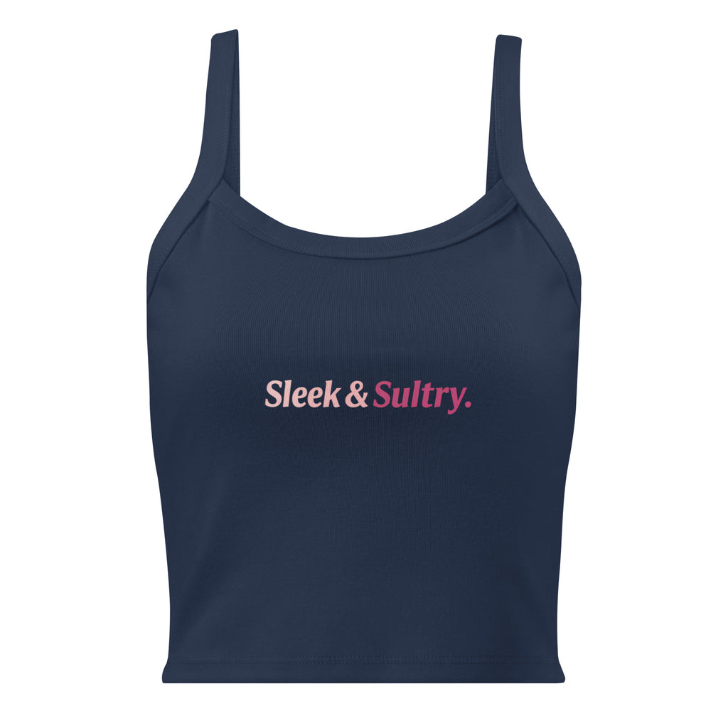 Women’s micro-rib tank top | Sleek & Sultry micro-rib tank top AwRans Clothing womens-micro-rib-tank-top-solid-navy-blend-front-67ea7e51023bf