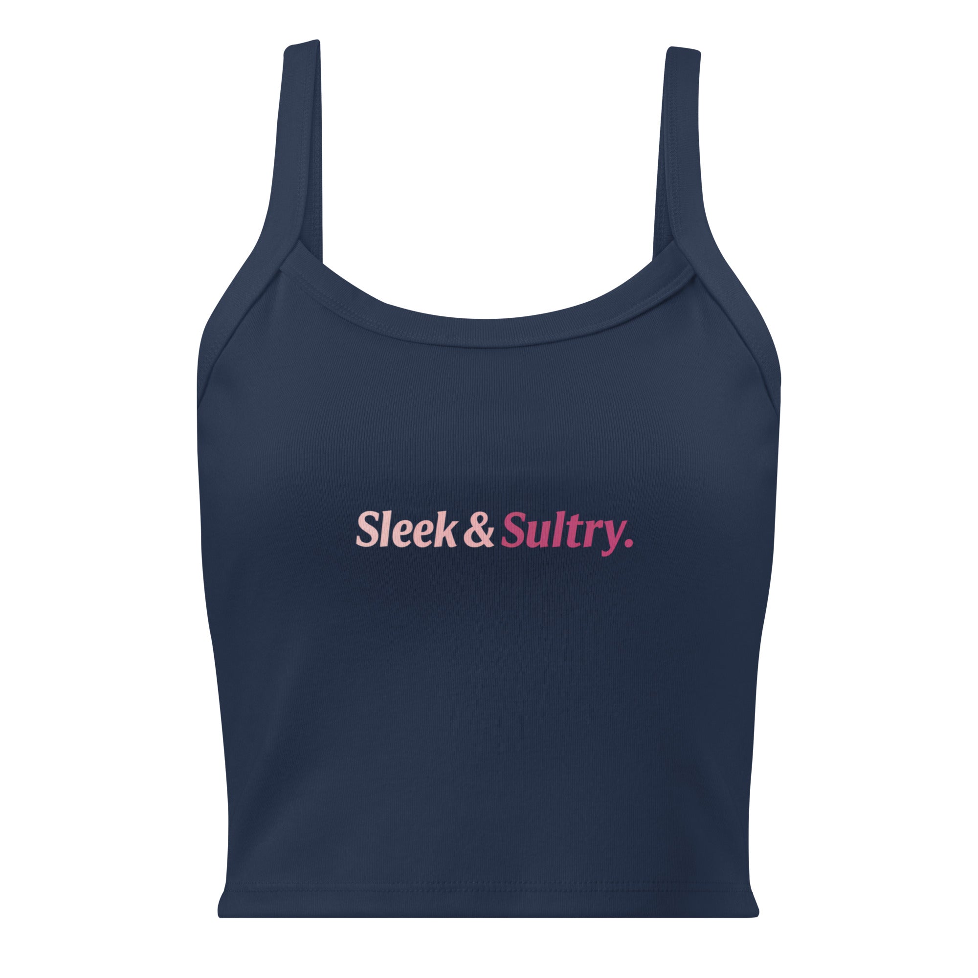 Women’s micro-rib tank top | Sleek & Sultry micro-rib tank top AwRans Clothing womens-micro-rib-tank-top-solid-navy-blend-front-67ea7e51023bf