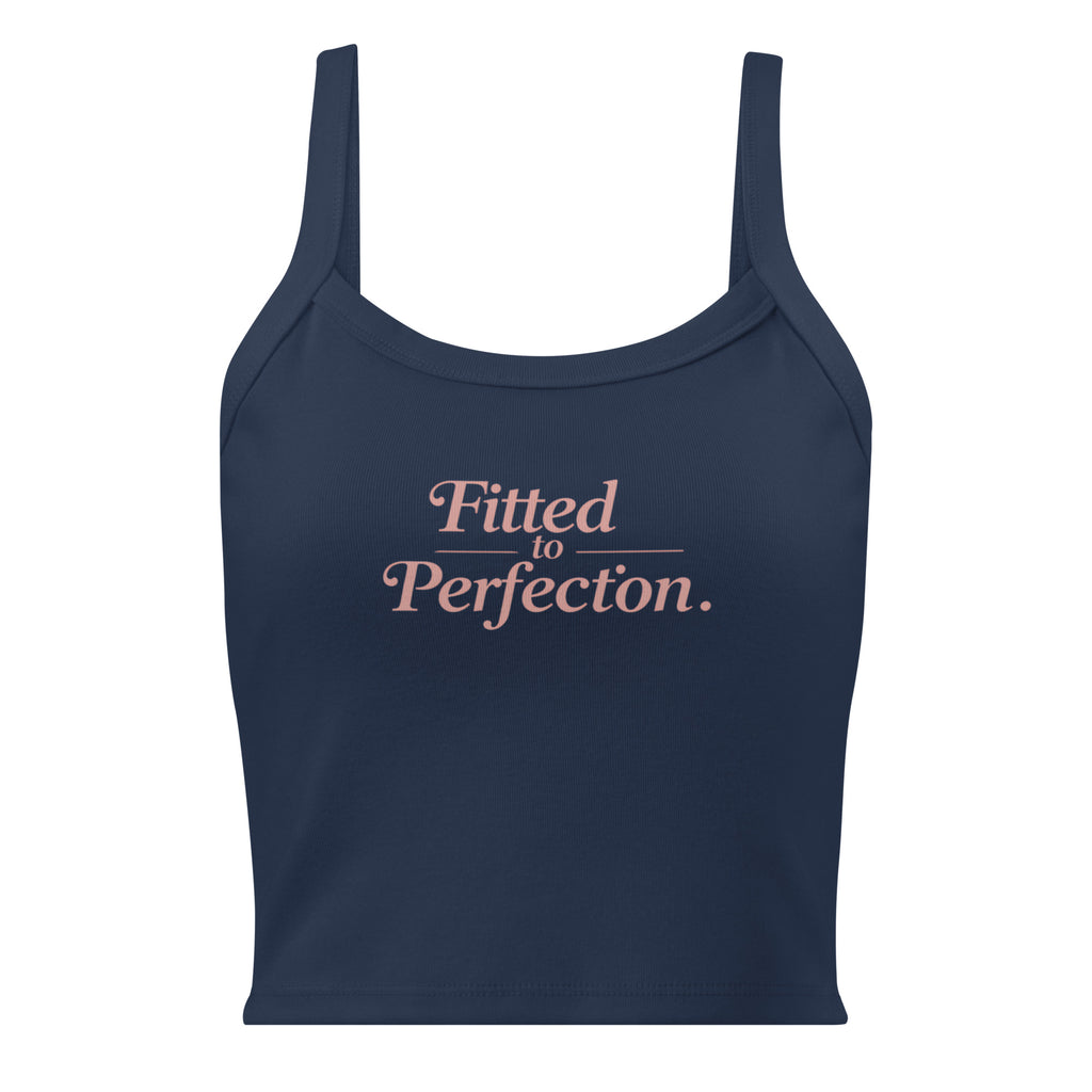 Women’s micro-rib tank top | Fitted To Perfection micro-rib tank top AwRans Clothing womens-micro-rib-tank-top-solid-navy-blend-front-67ea7f8e622d8