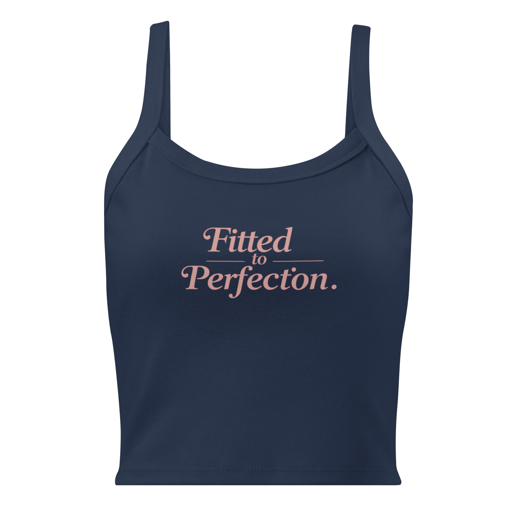 Women’s micro-rib tank top | Fitted To Perfection micro-rib tank top AwRans Clothing womens-micro-rib-tank-top-solid-navy-blend-front-67ea7f8e622d8