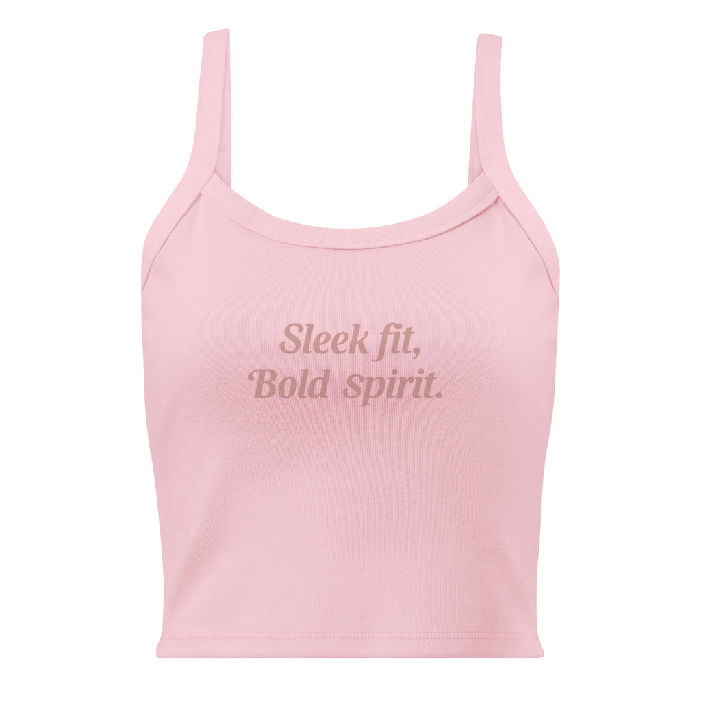 Women’s micro-rib tank top | Sleek Fit,Bold Spirit. micro-rib tank top AwRans Clothing womens-micro-rib-tank-top-solid-pink-blend-front-67ea7687358c7