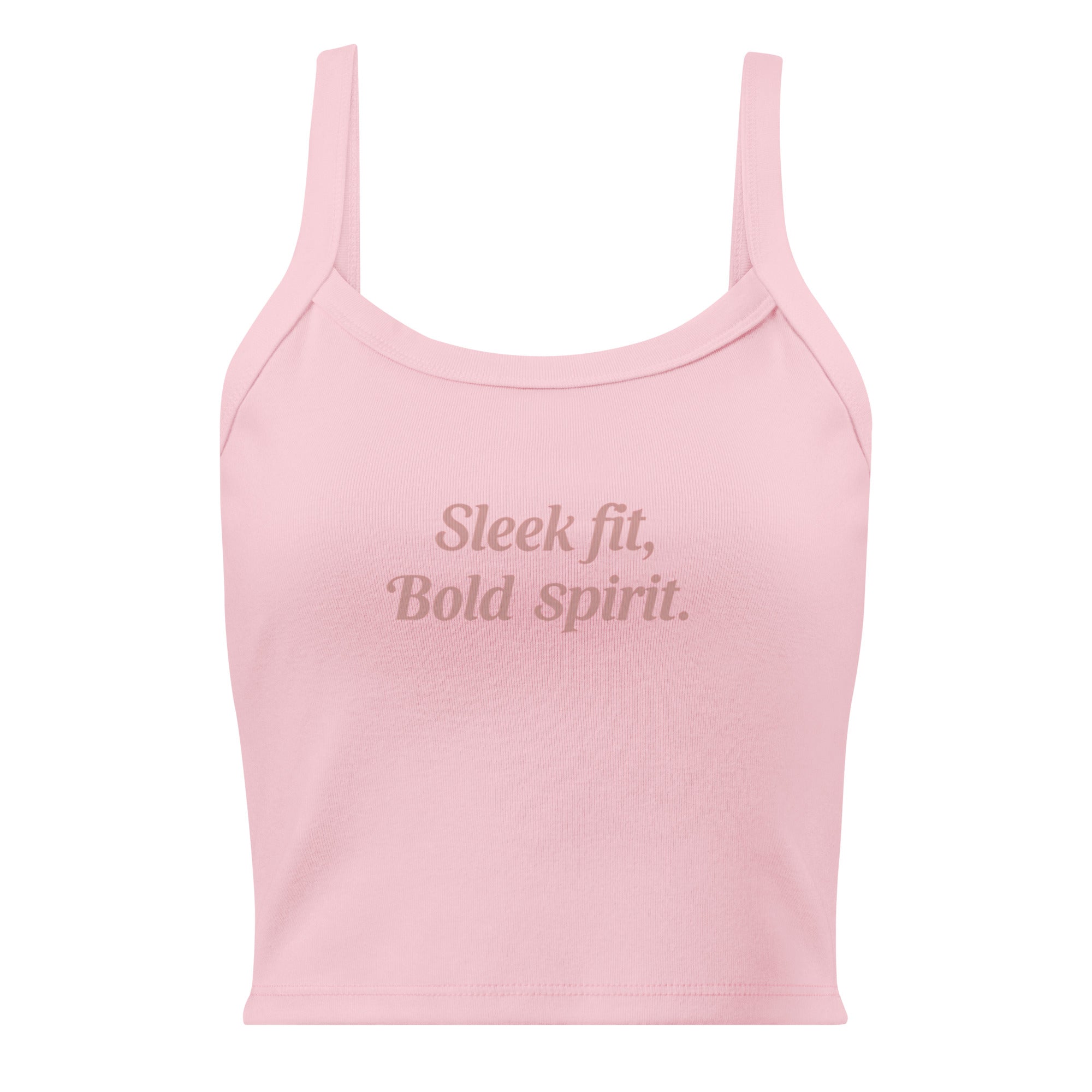 Women’s micro-rib tank top | Sleek Fit,Bold Spirit. micro-rib tank top AwRans Clothing womens-micro-rib-tank-top-solid-pink-blend-front-67ea7687358c7