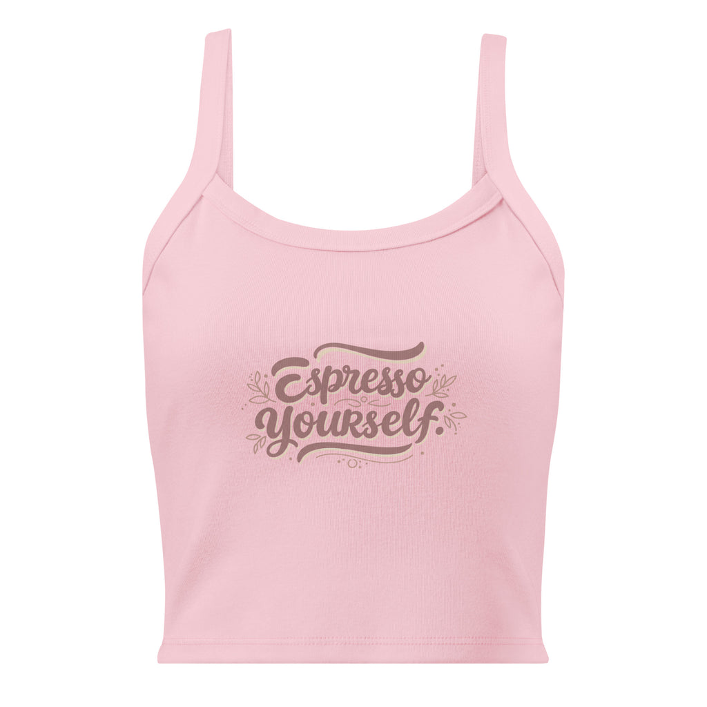 Women’s micro-rib tank top | Espresso Yourself micro-rib tank top AwRans Clothing womens-micro-rib-tank-top-solid-pink-blend-front-67ea77221a904