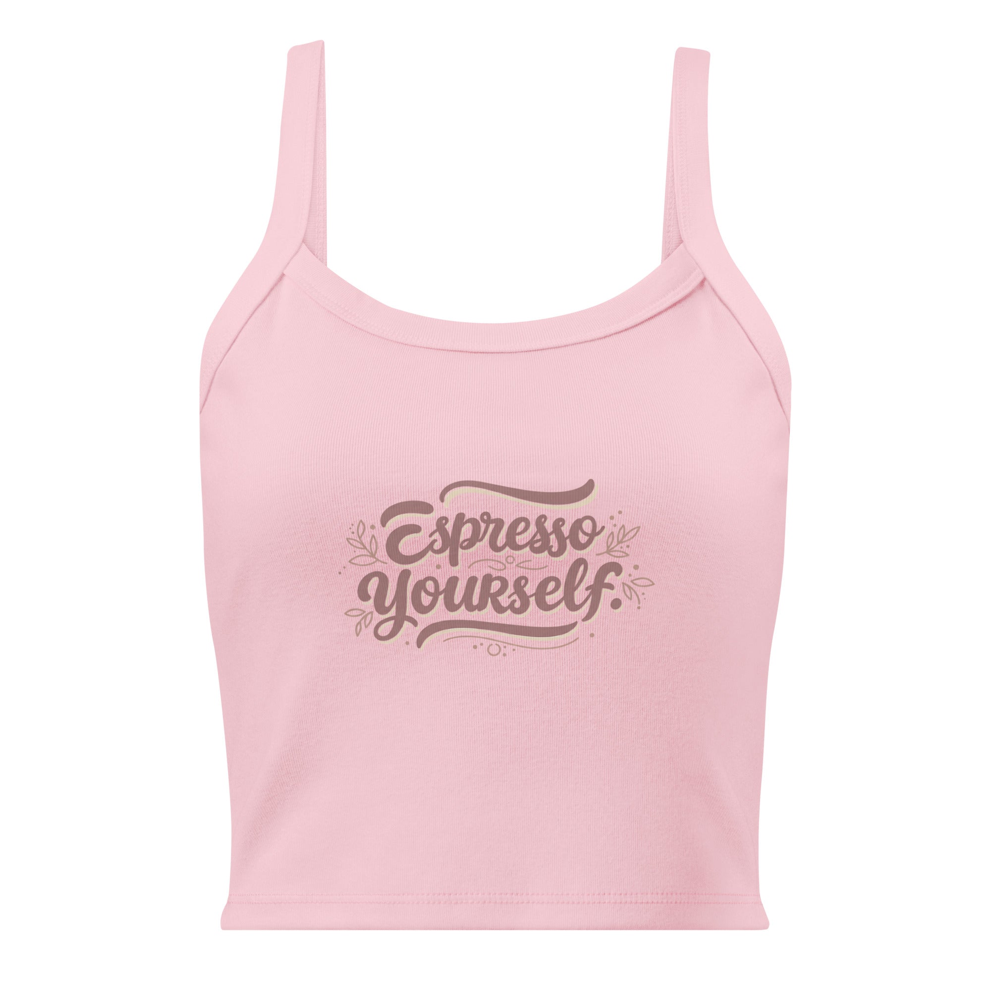 Women’s micro-rib tank top | Espresso Yourself micro-rib tank top AwRans Clothing womens-micro-rib-tank-top-solid-pink-blend-front-67ea77221a904