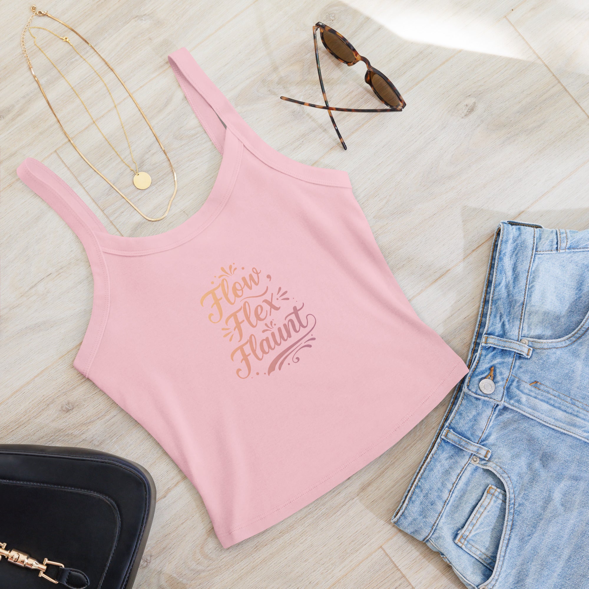 Women’s micro-rib tank top | Flow,Flex,Flaunt. micro-rib tank top AwRans Clothing womens-micro-rib-tank-top-solid-pink-blend-front-67ea7aa8593d9