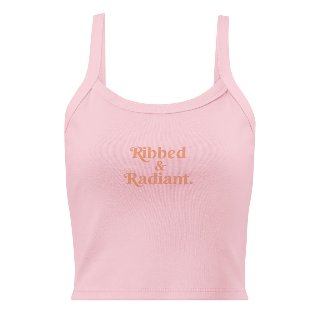 Women’s micro-rib tank top | Ribbed & Radiant micro-rib tank top AwRans Clothing womens-micro-rib-tank-top-solid-pink-blend-front-67ea7bdd15ee2