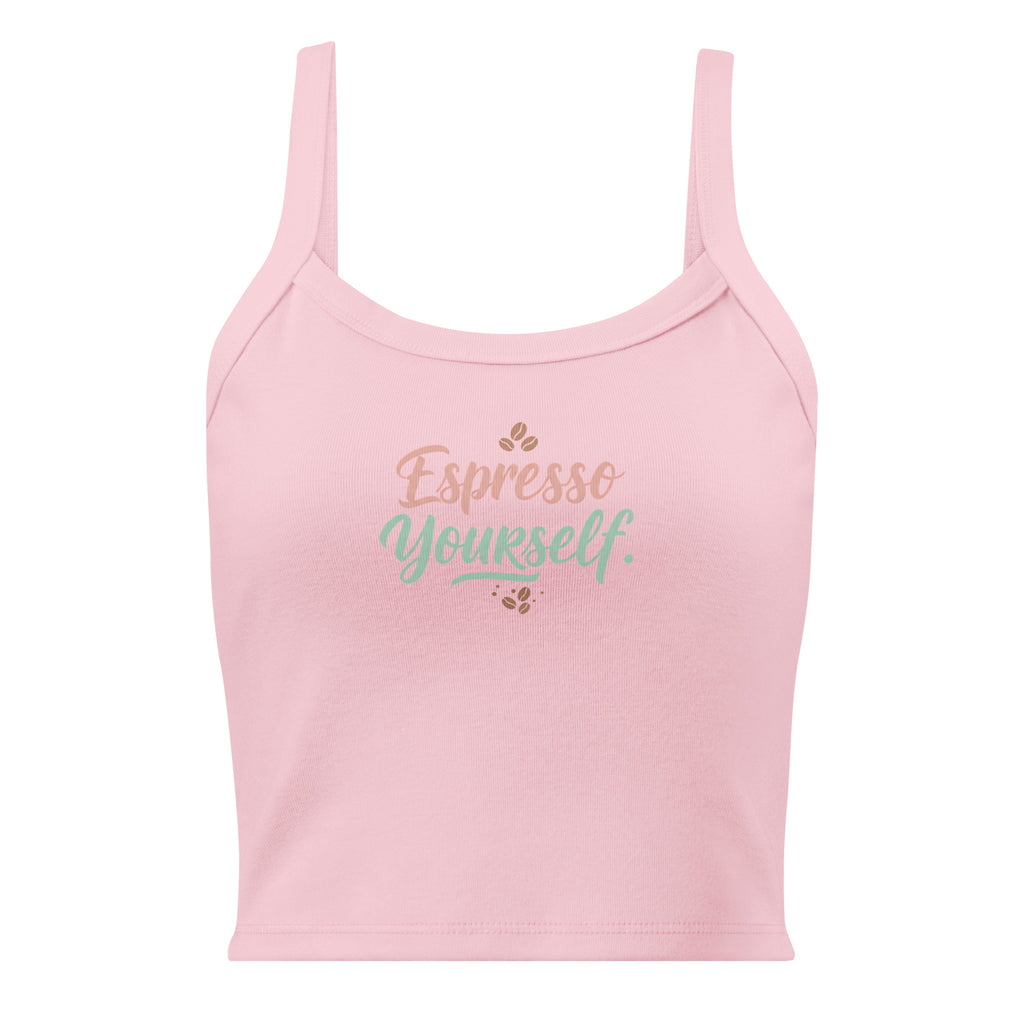 Women’s micro-rib tank top | Espresso Yourself micro-rib tank top AwRans Clothing womens-micro-rib-tank-top-solid-pink-blend-front-67ea7c7a0ecf1