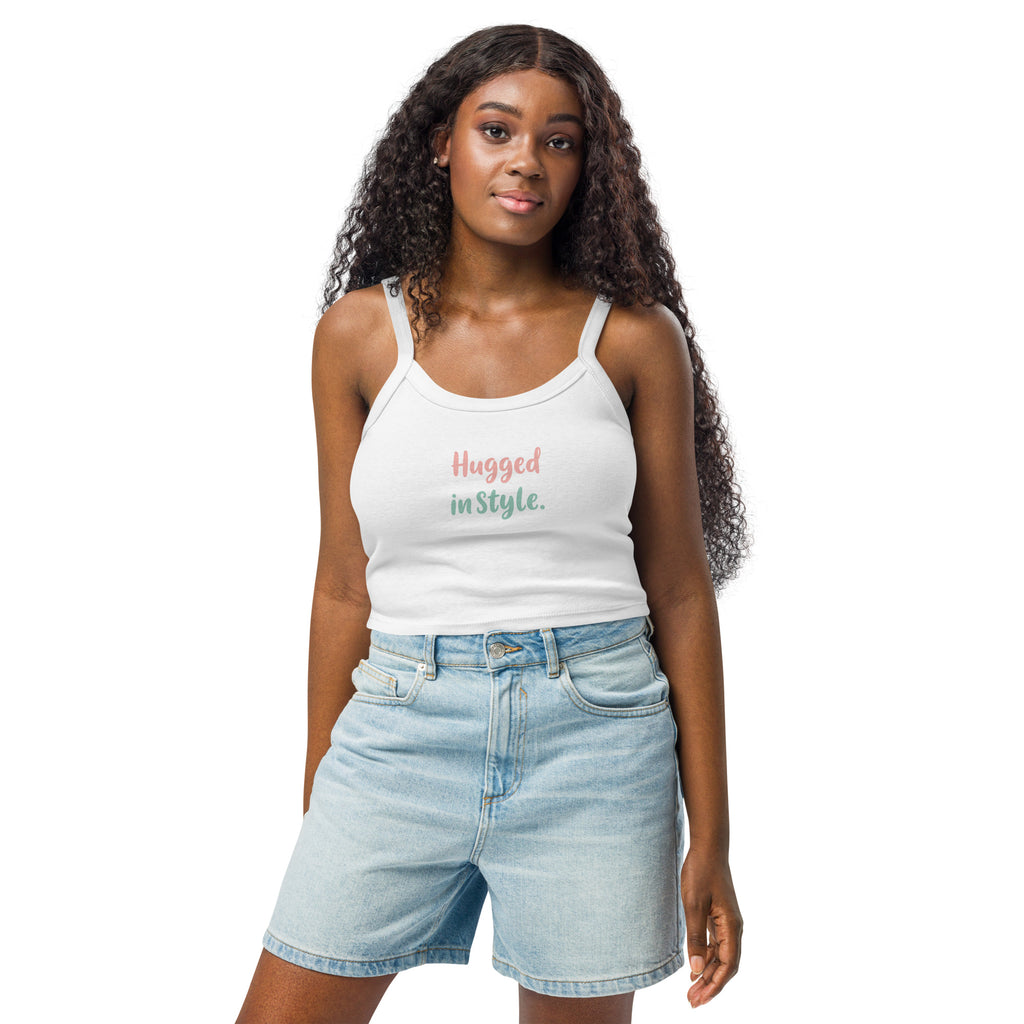 Women’s micro-rib tank top | Hugged In Style micro-rib tank top AwRans Clothing womens-micro-rib-tank-top-solid-white-blend-front-67ea7b4299017