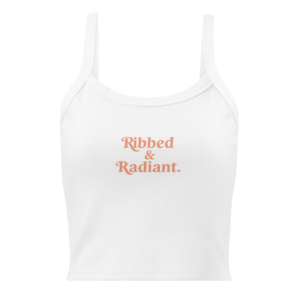 Women’s micro-rib tank top | Ribbed & Radiant micro-rib tank top AwRans Clothing womens-micro-rib-tank-top-solid-white-blend-front-67ea7bdd19025