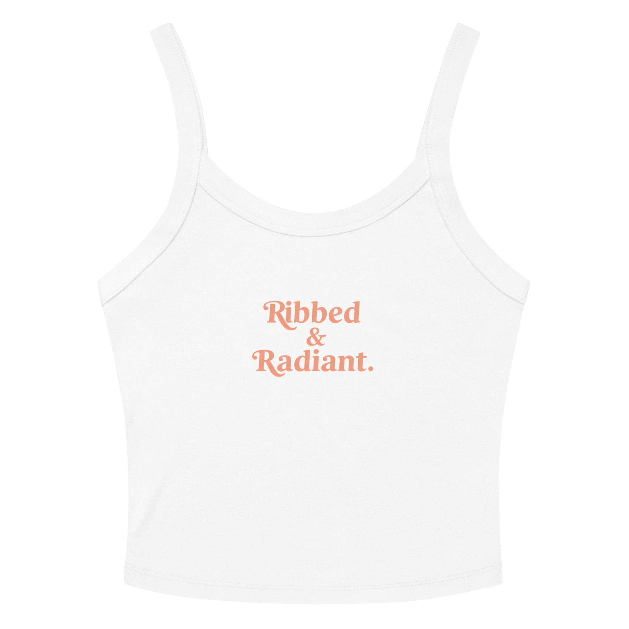 Women’s micro-rib tank top | Ribbed & Radiant Solid White Blend micro-rib tank top AwRans Clothing womens-micro-rib-tank-top-solid-white-blend-front-67ea7bdd1b44d