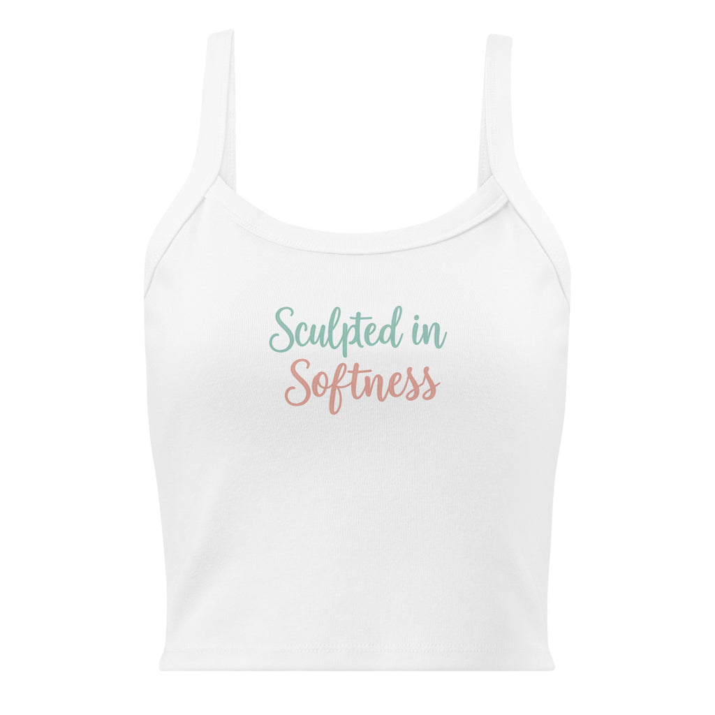 Women’s micro-rib tank top | Sculpted In Softness micro-rib tank top AwRans Clothing womens-micro-rib-tank-top-solid-white-blend-front-67ea7db431966
