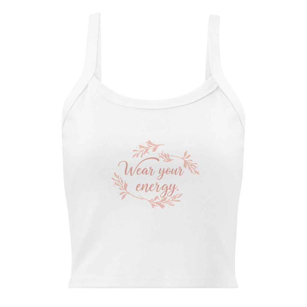 Women’s micro-rib tank top | Wear Your Energy micro-rib tank top AwRans Clothing womens-micro-rib-tank-top-solid-white-blend-front-67ea7eef384f7