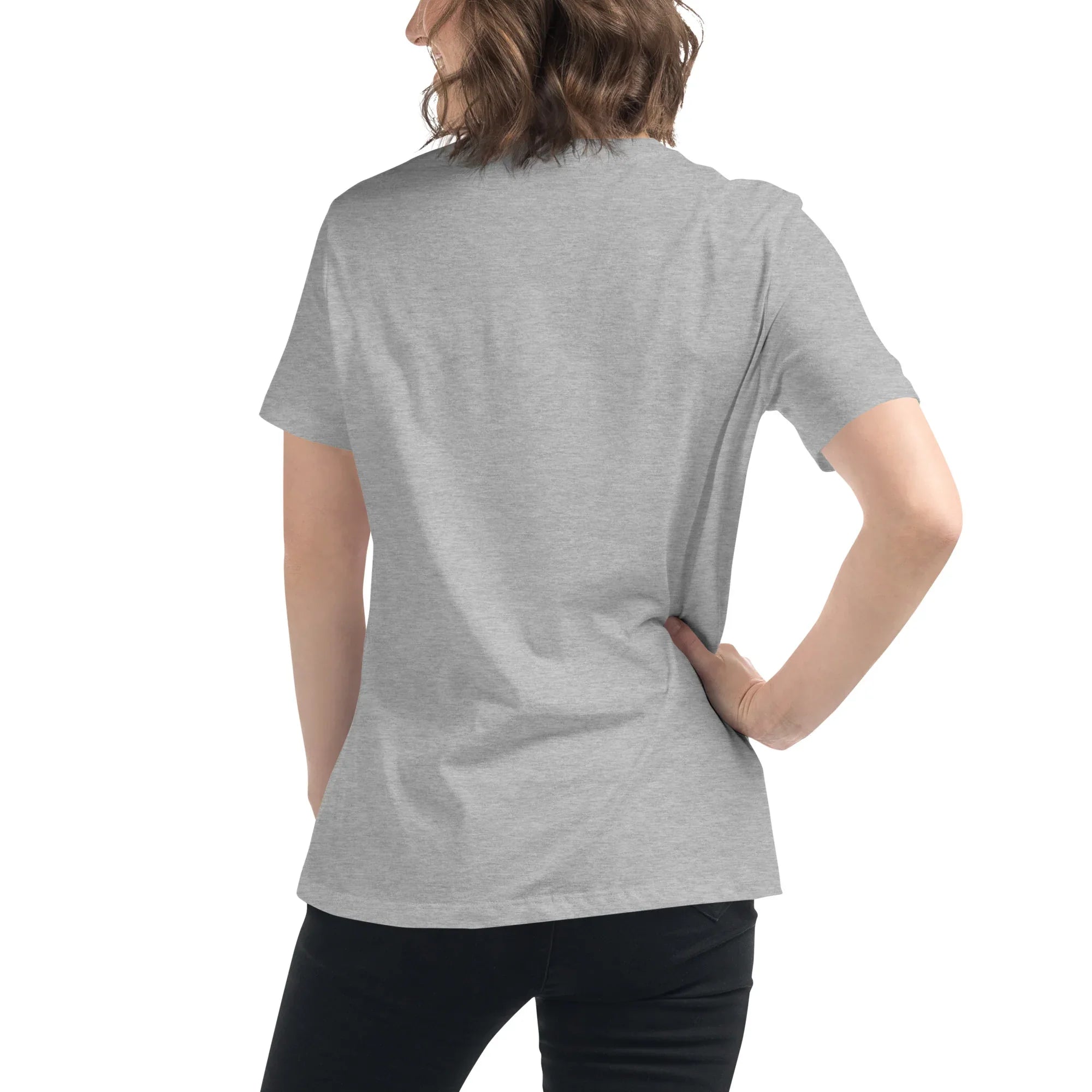 Women's Relaxed T-Shirt | Wear Your Light Women's t-shirt AwRans Clothing womens-relaxed-t-shirt-athletic-heather-back-67a40a273d1fb