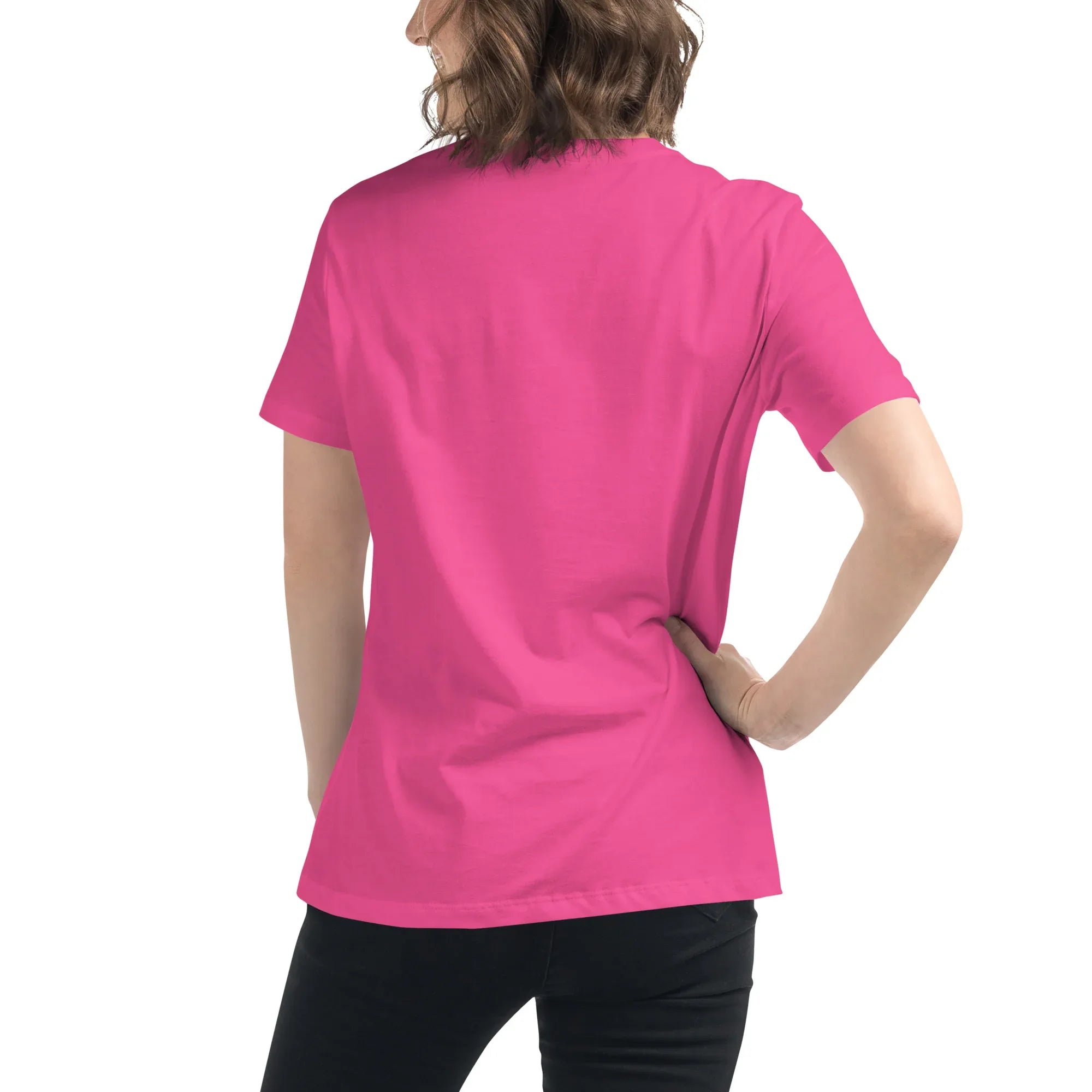 Women's Relaxed T-Shirt | Wear Your Light Women's t-shirt AwRans Clothing womens-relaxed-t-shirt-berry-back-67a40a271caa9