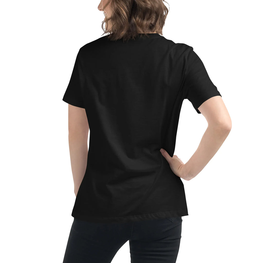 Women's Relaxed T-Shirt | Empowered By Comfort Women's t-shirt AwRans Clothing womens-relaxed-t-shirt-black-back-67a40e9d704f7