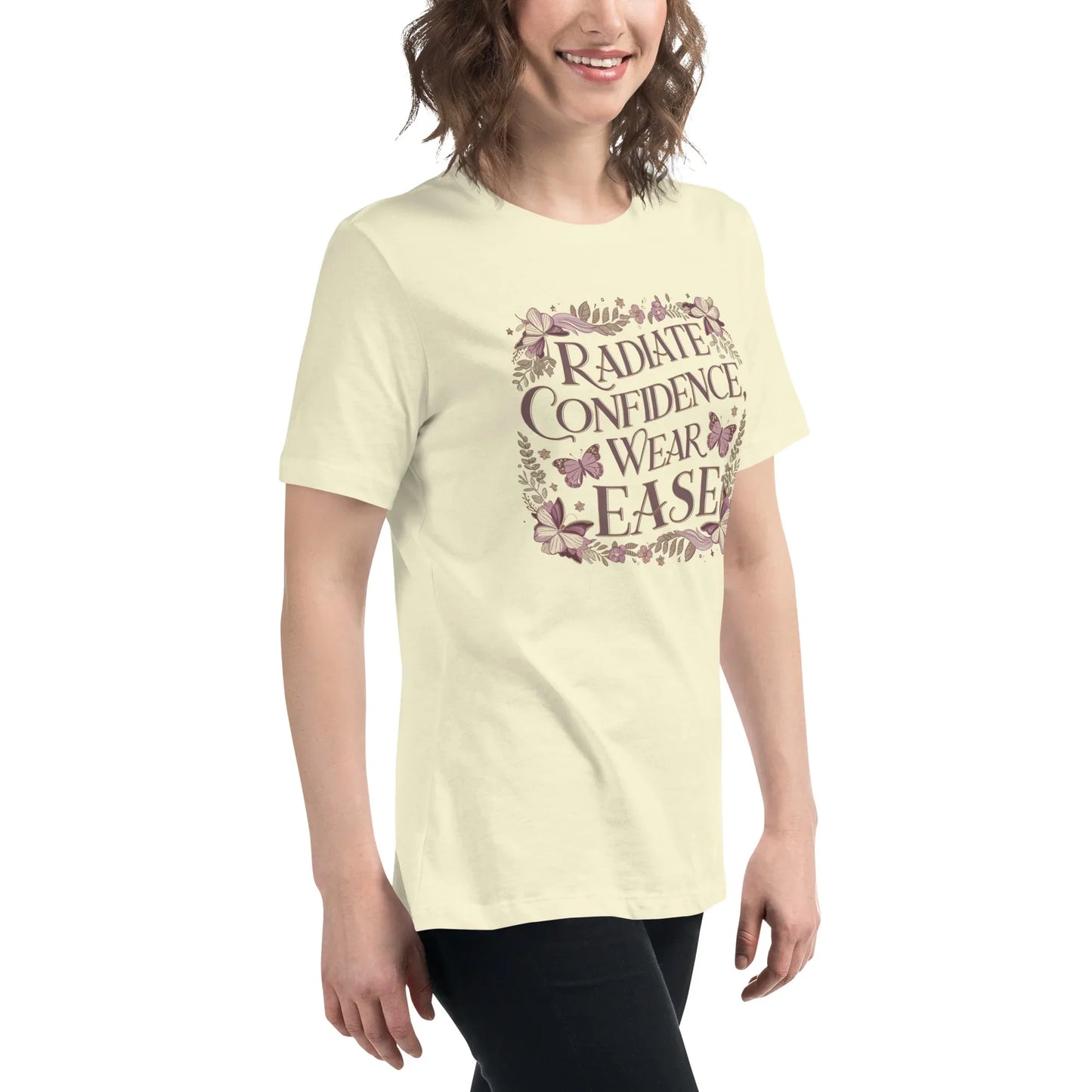 Women's Relaxed T-Shirt | Radiate Confidence Ease - AwRans Clothing