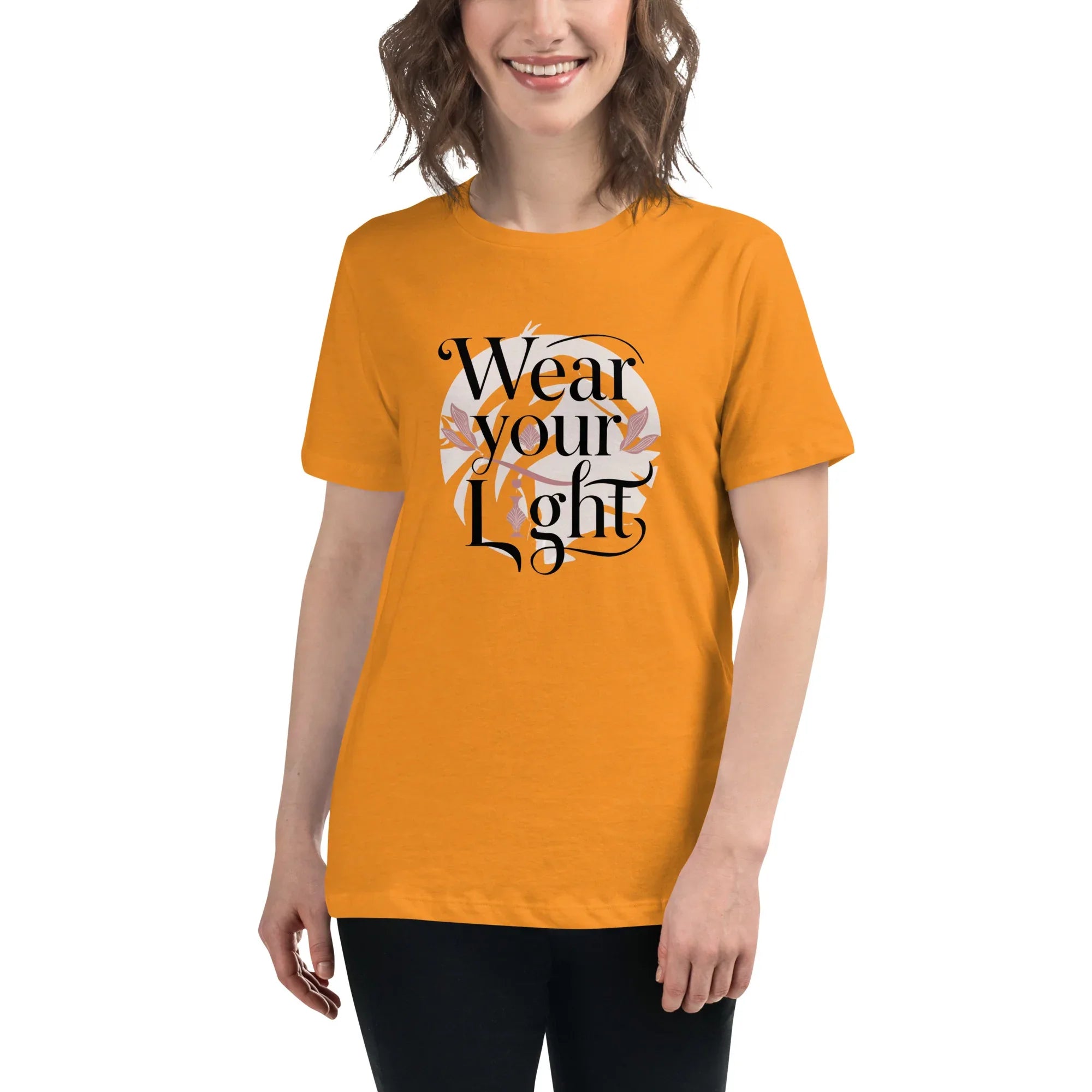 Women's Relaxed T-Shirt | Wear Your Light Heather Marmalade Women's t-shirt AwRans Clothing womens-relaxed-t-shirt-heather-marmalade-front-67a40a2724ee2