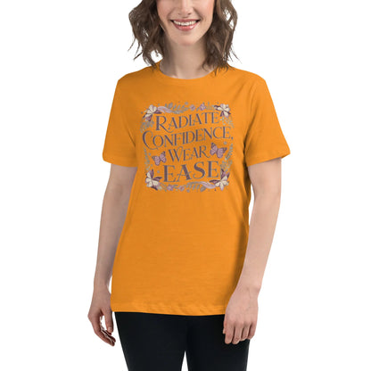 Women's Relaxed T-Shirt | Radiate Confidence Ease - AwRans Clothing