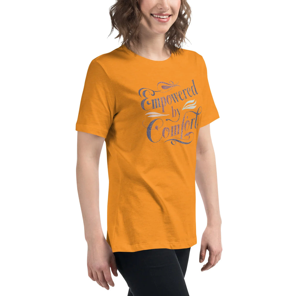 Women's Relaxed T-Shirt | Empowered By Comfort Women's t-shirt AwRans Clothing womens-relaxed-t-shirt-heather-marmalade-right-front-67a40e9d919e3