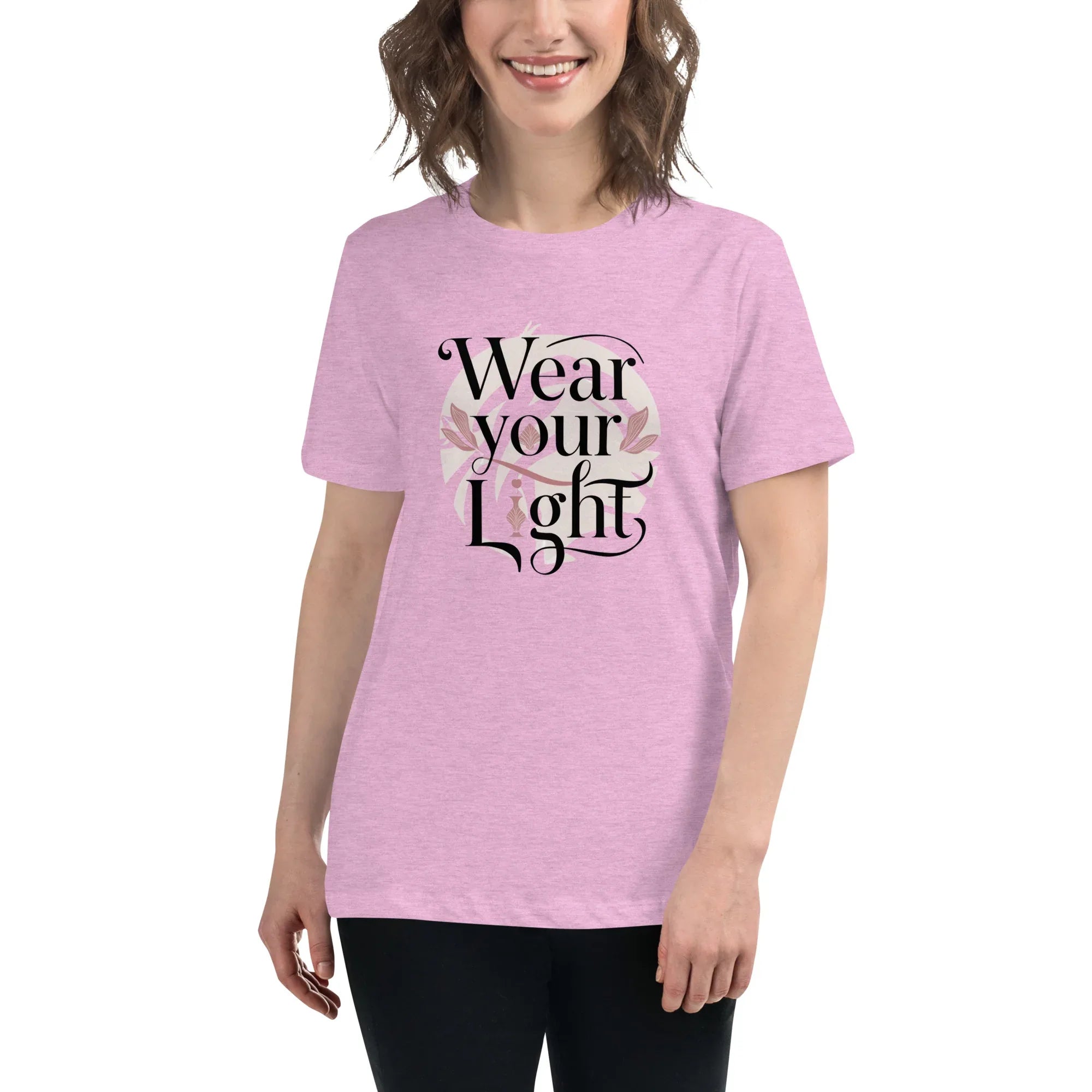 Women's Relaxed T-Shirt | Wear Your Light Heather Prism Lilac Women's t-shirt AwRans Clothing womens-relaxed-t-shirt-heather-prism-lilac-front-67a40a274daf2
