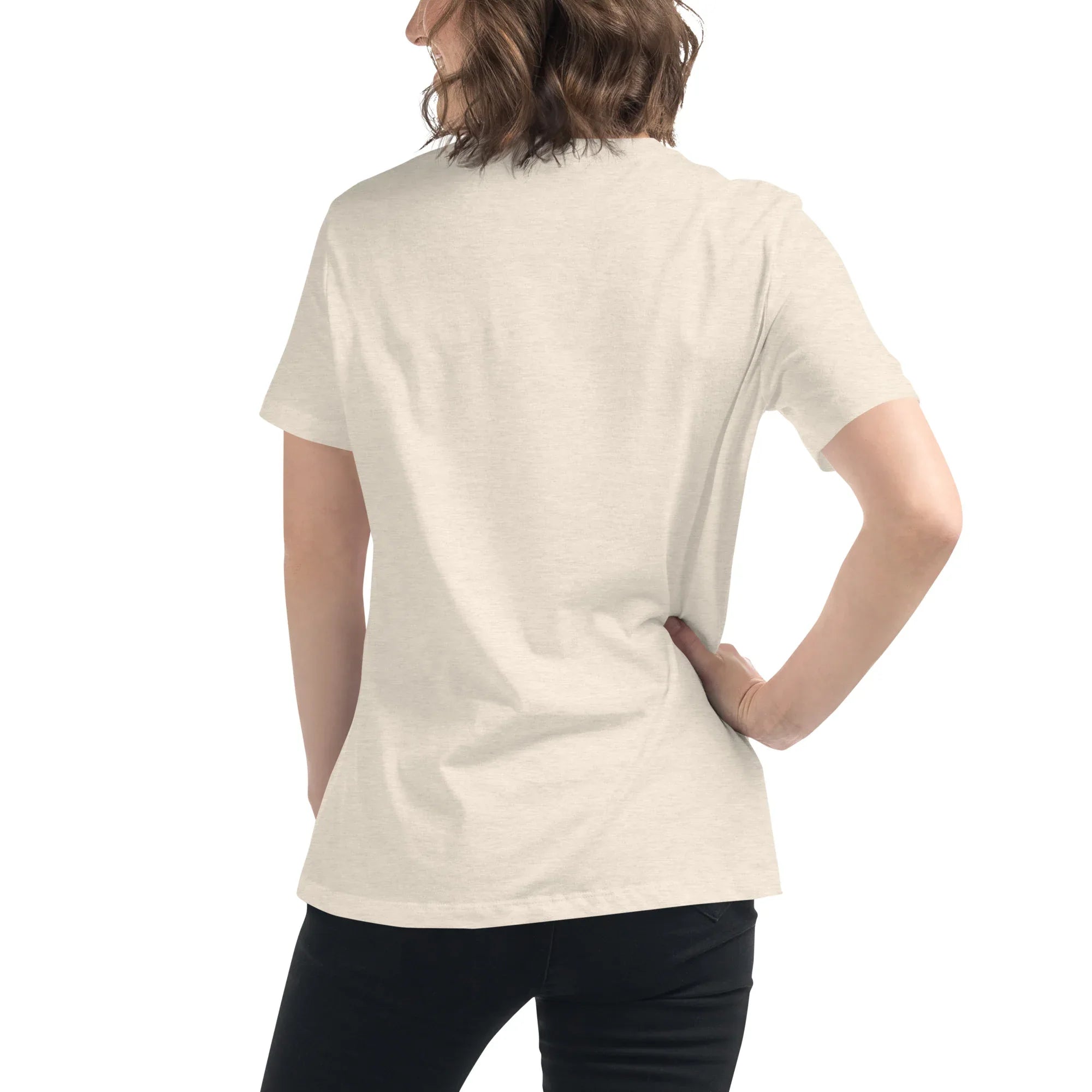 Women's Relaxed T-Shirt | Soft Style Heart Women's t-shirt AwRans Clothing womens-relaxed-t-shirt-heather-prism-natural-back-67a40d03bf8ff