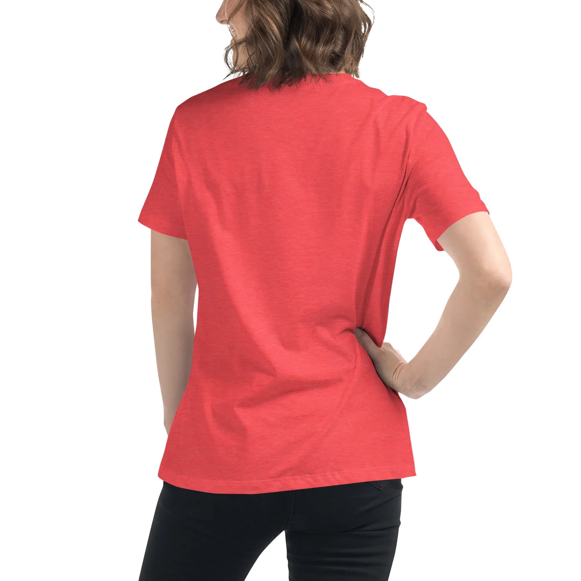 Women's Relaxed T-Shirt | Elegance Is Effortless Women's t-shirt AwRans Clothing womens-relaxed-t-shirt-heather-red-back-67a40dcd14bb7