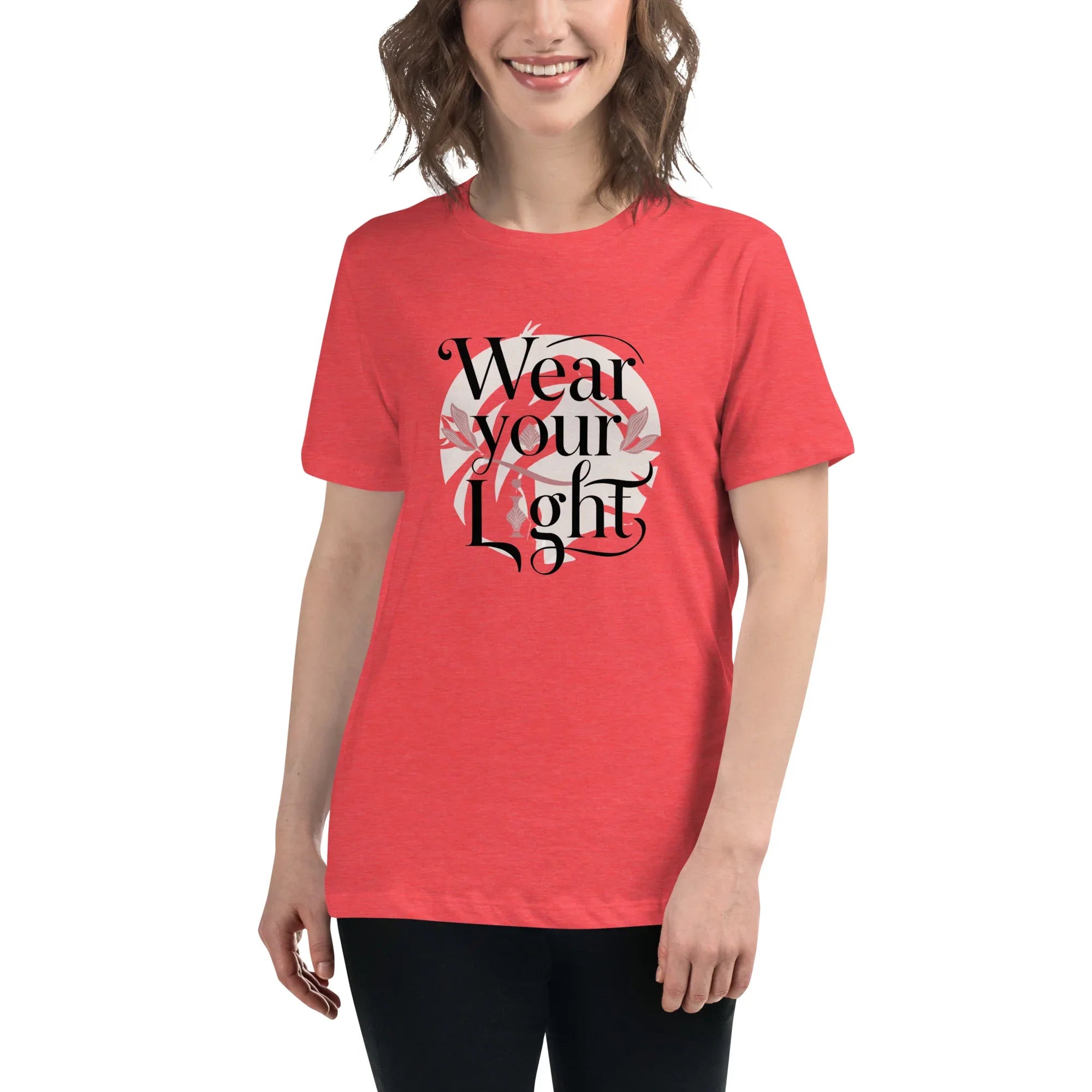 Women's Relaxed T-Shirt | Wear Your Light Heather Red Women's t-shirt AwRans Clothing womens-relaxed-t-shirt-heather-red-front-67a40a2713bce