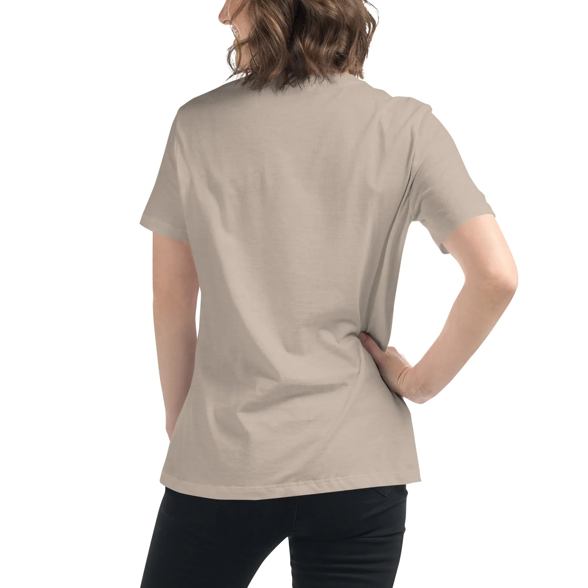 Women's Relaxed T-Shirt | Empowered By Comfort Women's t-shirt AwRans Clothing womens-relaxed-t-shirt-heather-stone-back-67a40e9db5dc9