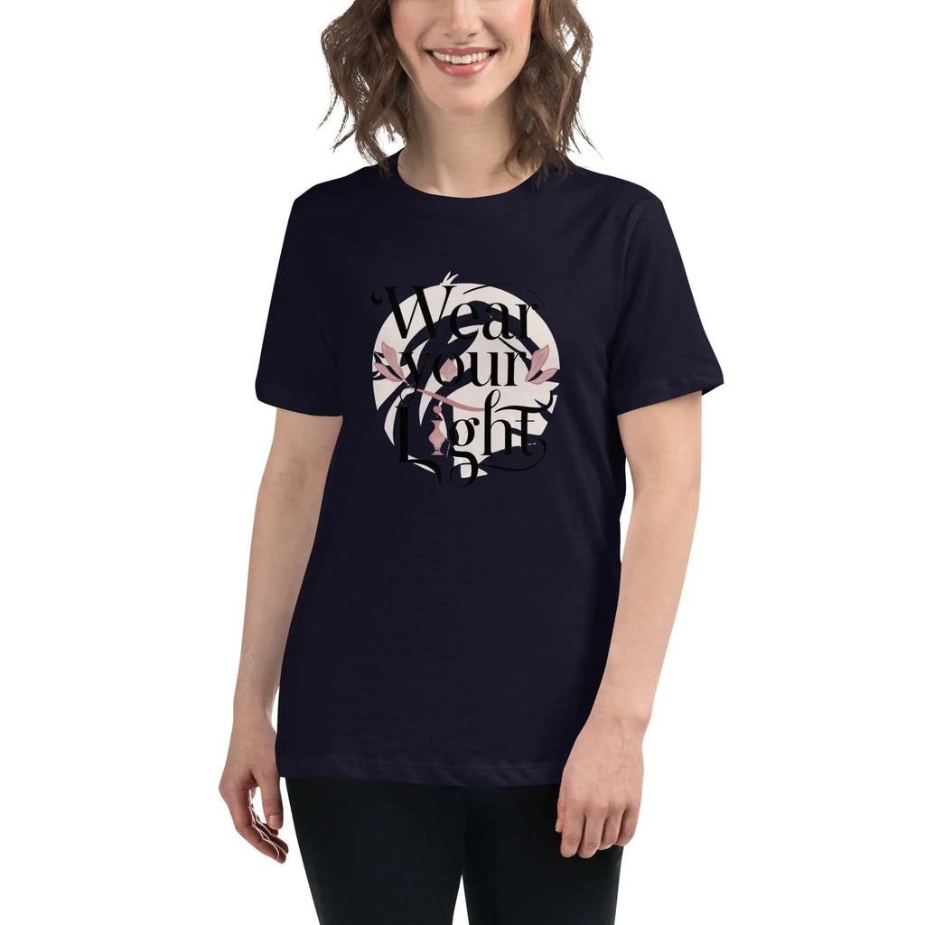 Women's Relaxed T-Shirt | Wear Your Light Navy Women's t-shirt AwRans Clothing womens-relaxed-t-shirt-navy-front-67a40a27034a4