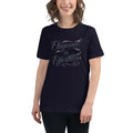 Women's Relaxed T-Shirt | Elegance Is Effortless Navy Women's t-shirt AwRans Clothing womens-relaxed-t-shirt-navy-front-67a40dccf14b3
