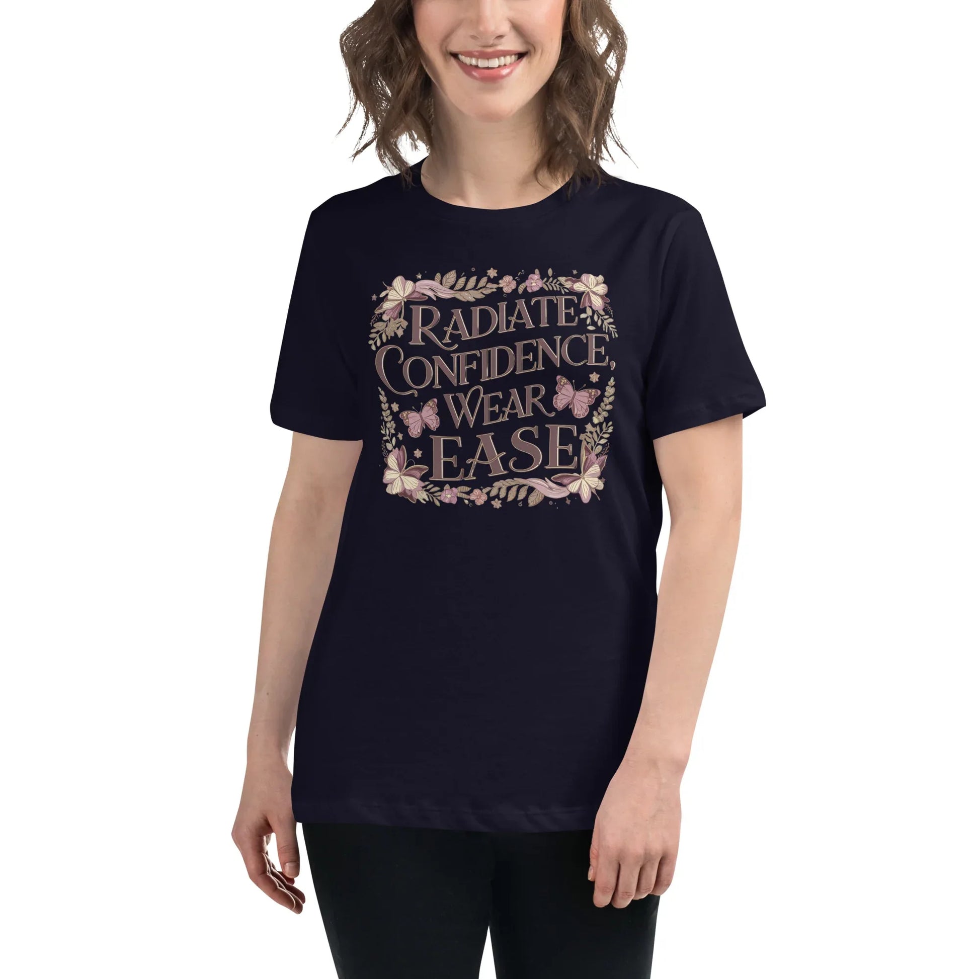 Women's Relaxed T-Shirt | Radiate Confidence Ease - AwRans Clothing