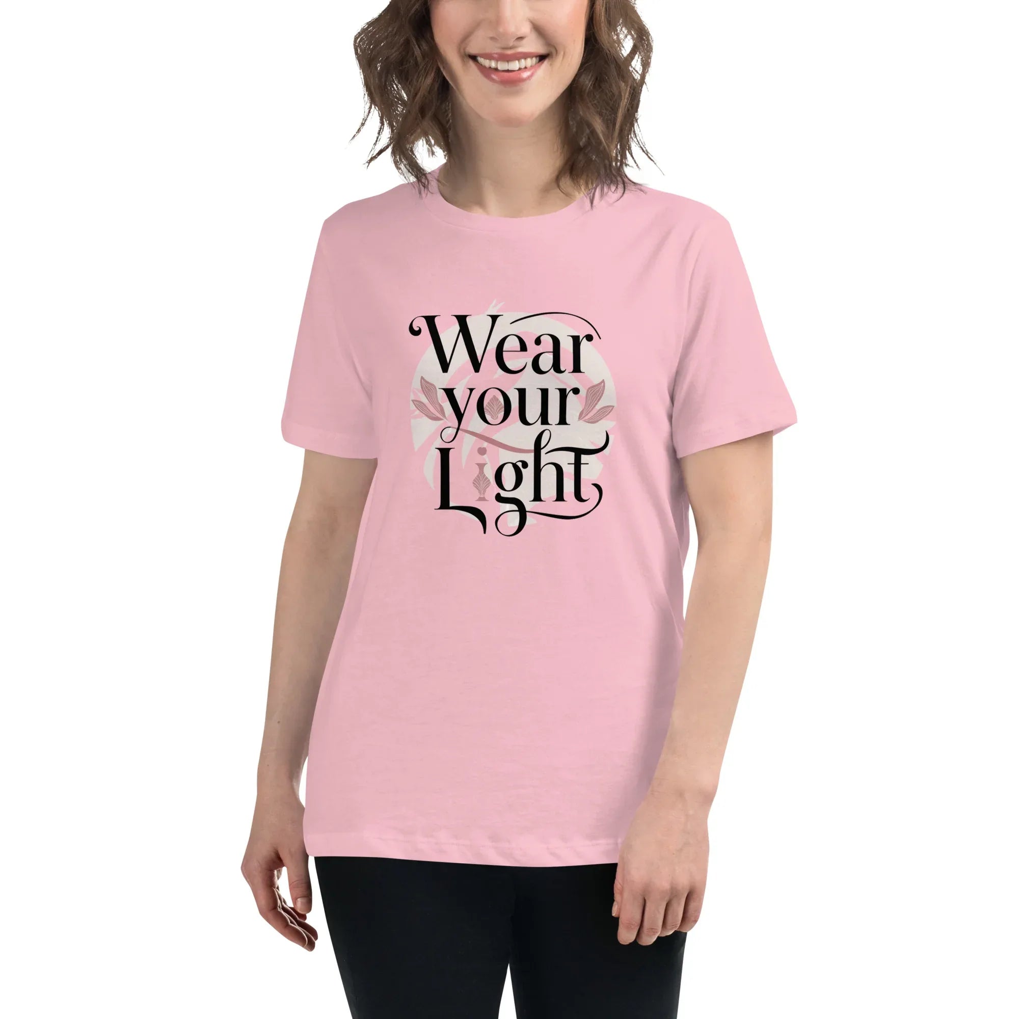 Women's Relaxed T-Shirt | Wear Your Light Pink Women's t-shirt AwRans Clothing womens-relaxed-t-shirt-pink-front-67a40a275976c