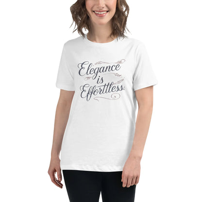 Women's Relaxed T-Shirt | Elegance Is Effortless - AwRans Clothing